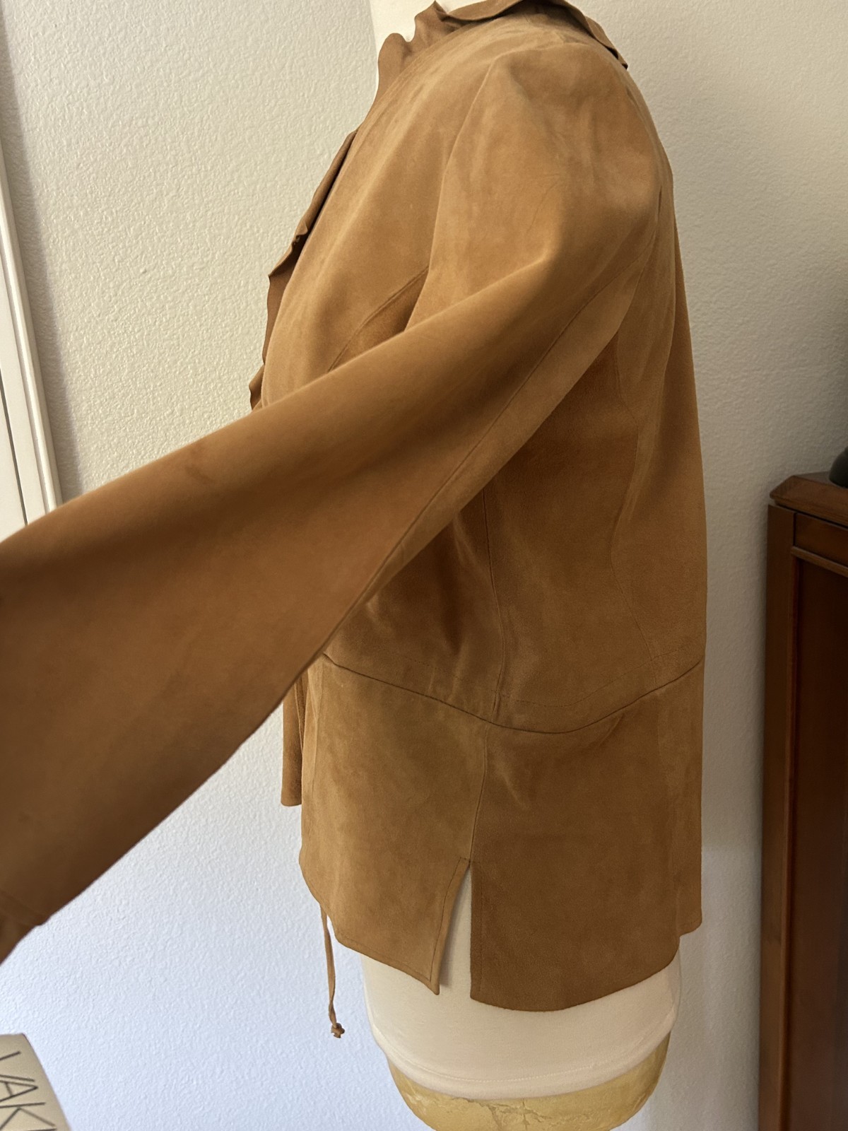 VINTAGE 1980’S VAKKO LEATHER SUEDE TOP NWT LARGE