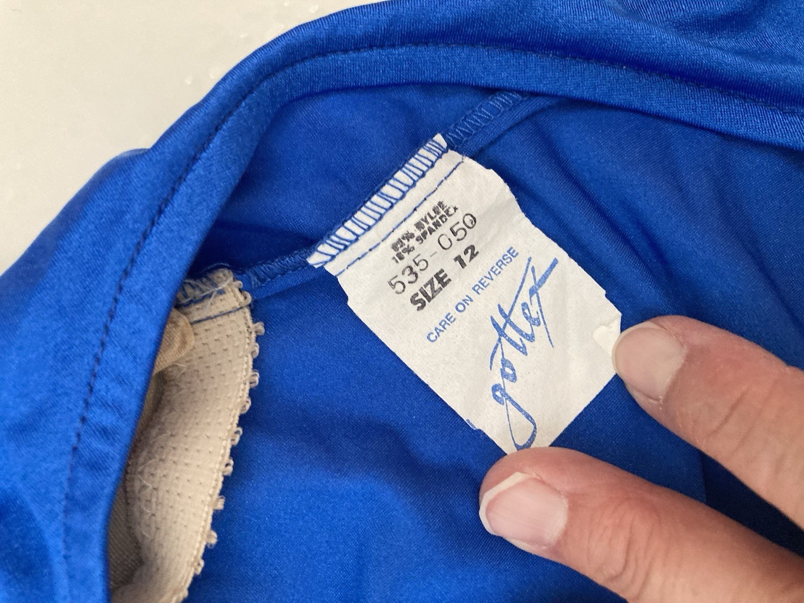 Royal Blue Strapless Stretch Swimsuit Bathing Suit Gottex Size 12