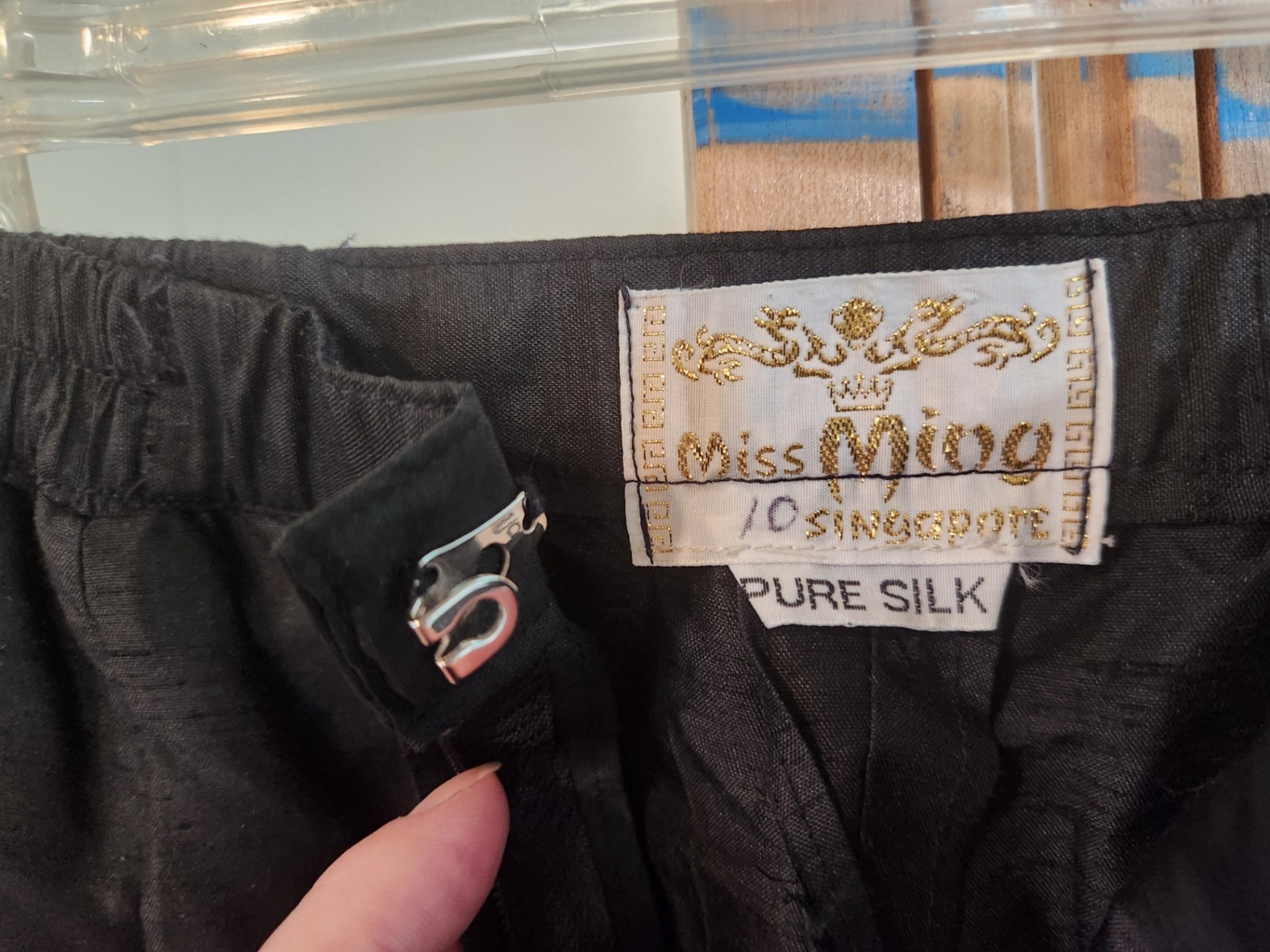 VINTAGE MISS MING SINGAPORE SILK OUTFIT (2 blouses & 2 slacks)