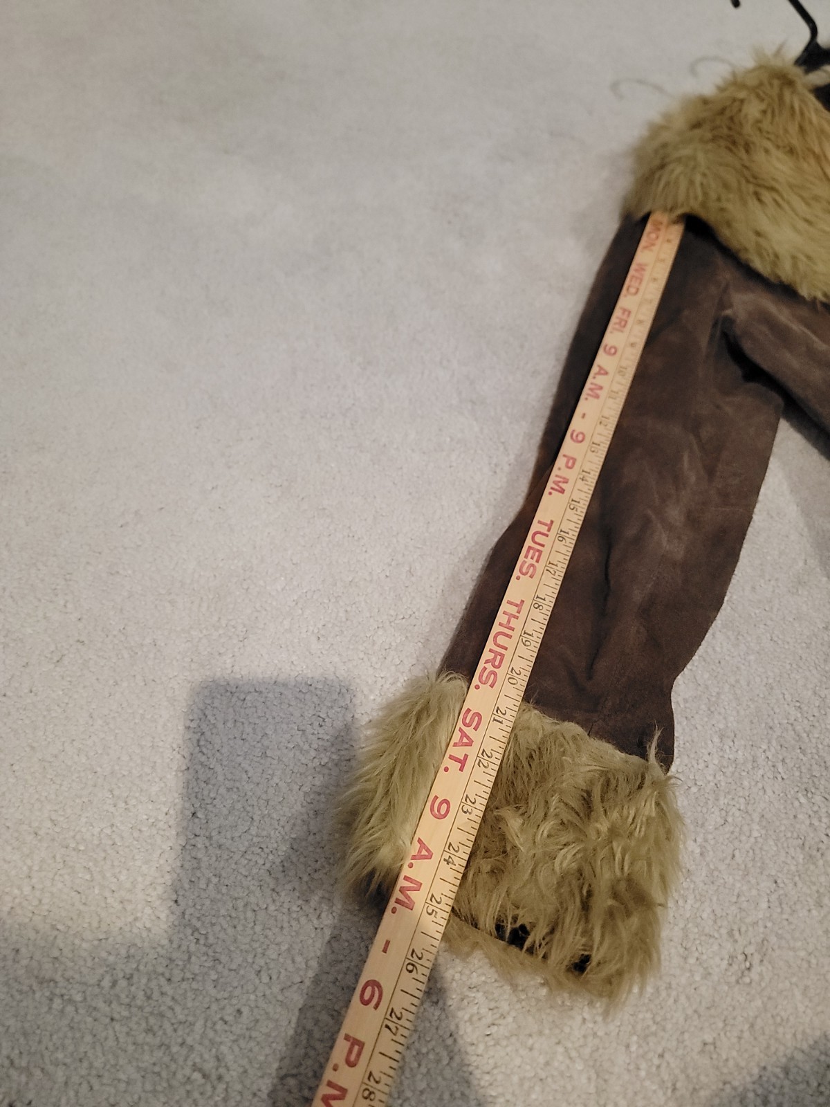 Vintage Penny Lane Coat Afghan Large Brown Hippie Boho Retro Y2K Faux Fur READ