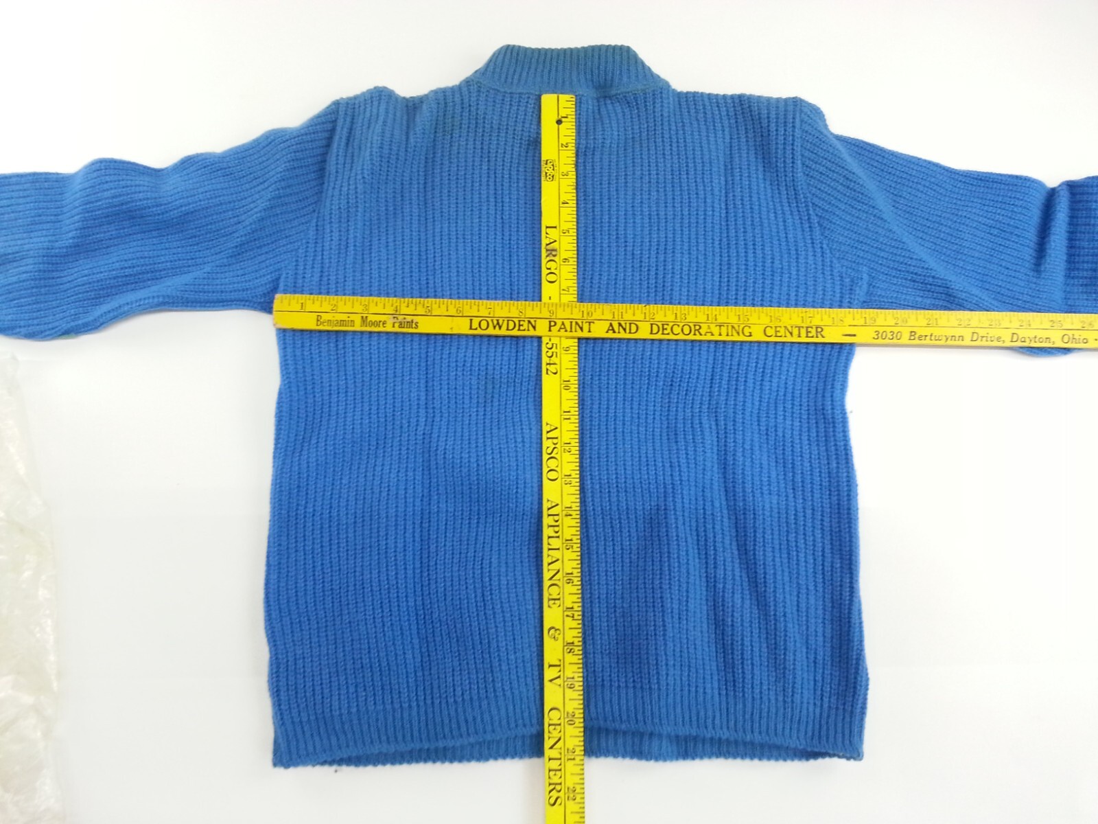 Vtg 1970’s Cunalam 100% Wool Blue Original Bag Select Sportswear Sweater