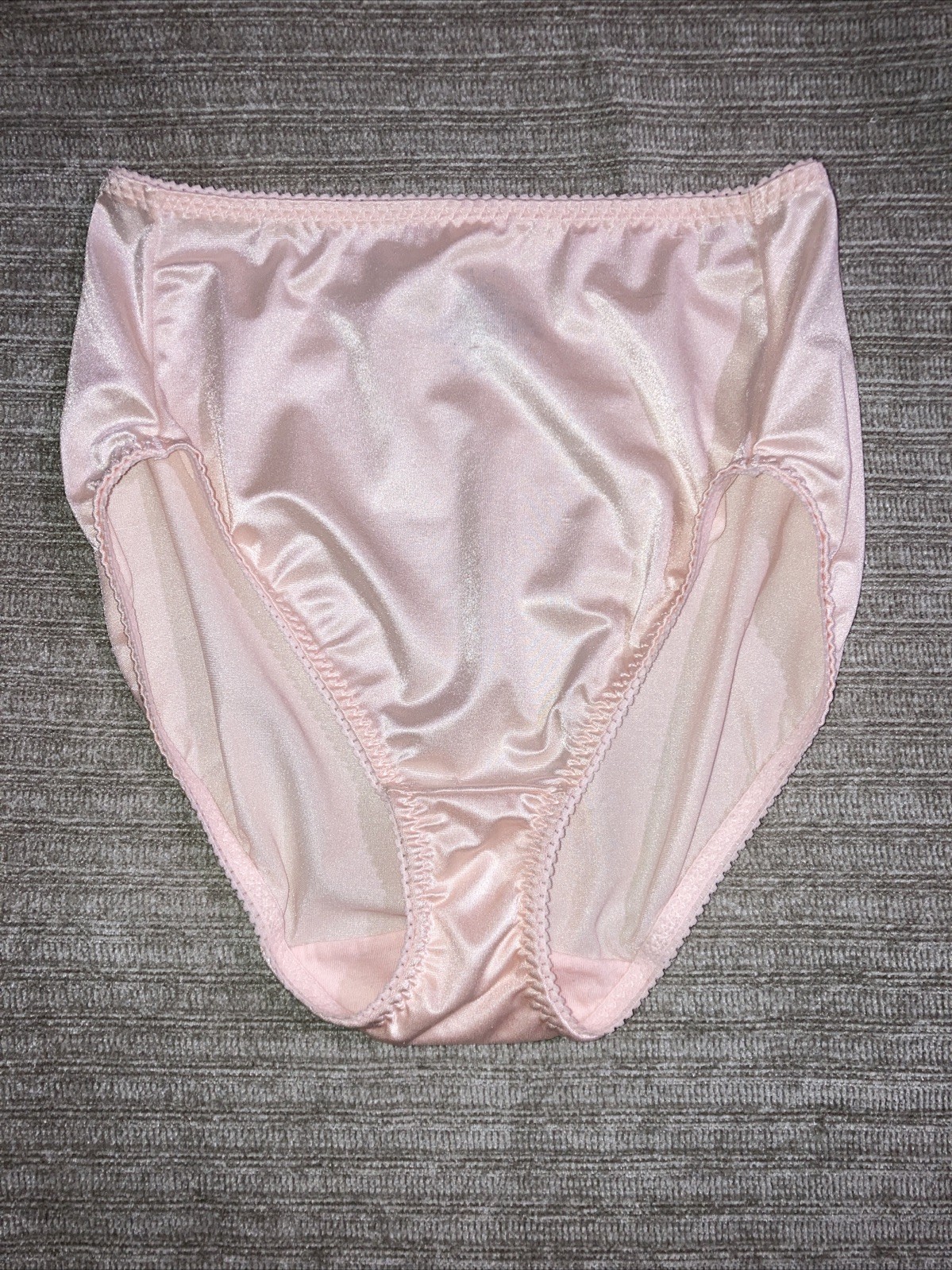 Vintage Pink Vassalette Satin Second Skin Silky Shiny Brief Panties Sissy L New