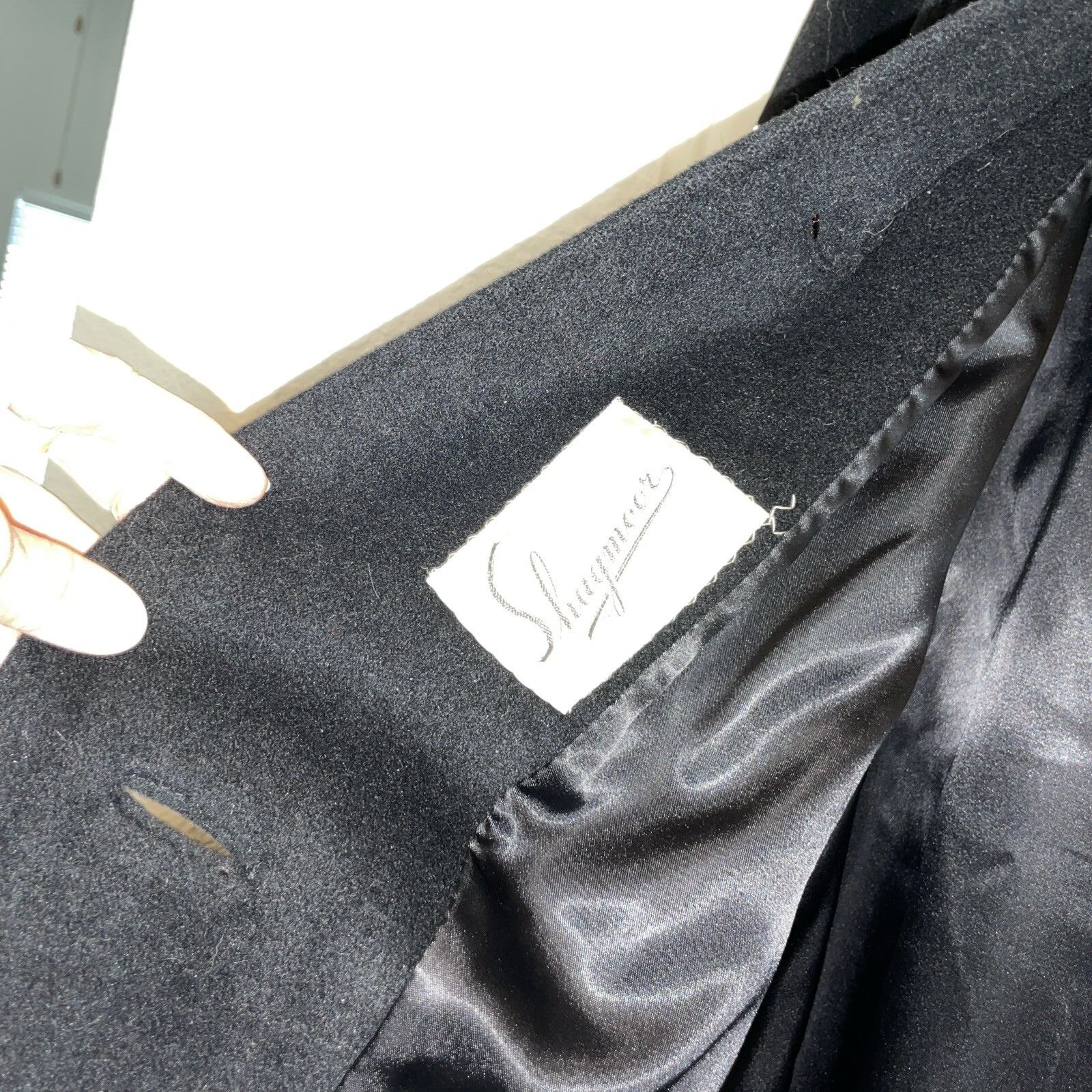 Vintage 1950s Shagmoor Masseys Mink Trim Carson Pirie Scott & Co. Dress Coat
