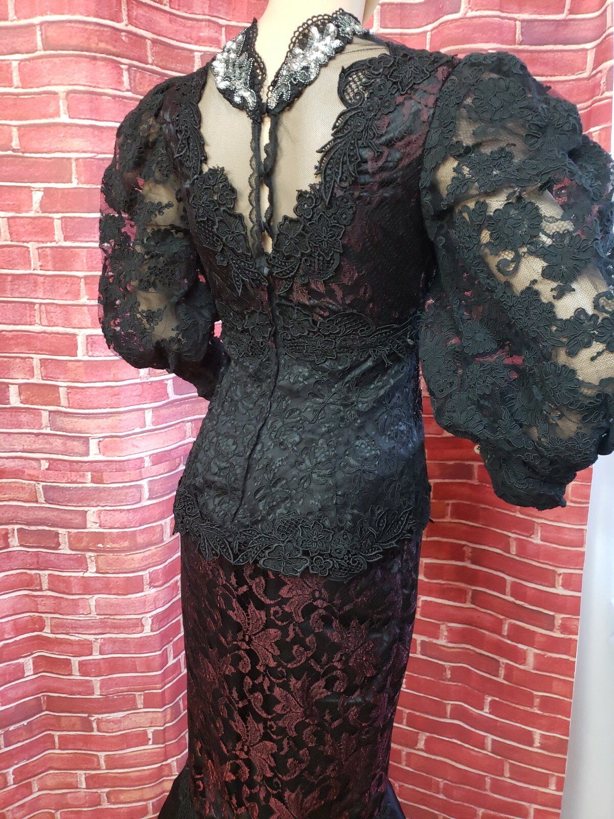 The Young Quinlan Co VTG Minneapolis ARTWEAR Edwardian COLLECTIBLE Dress XS?#CB3
