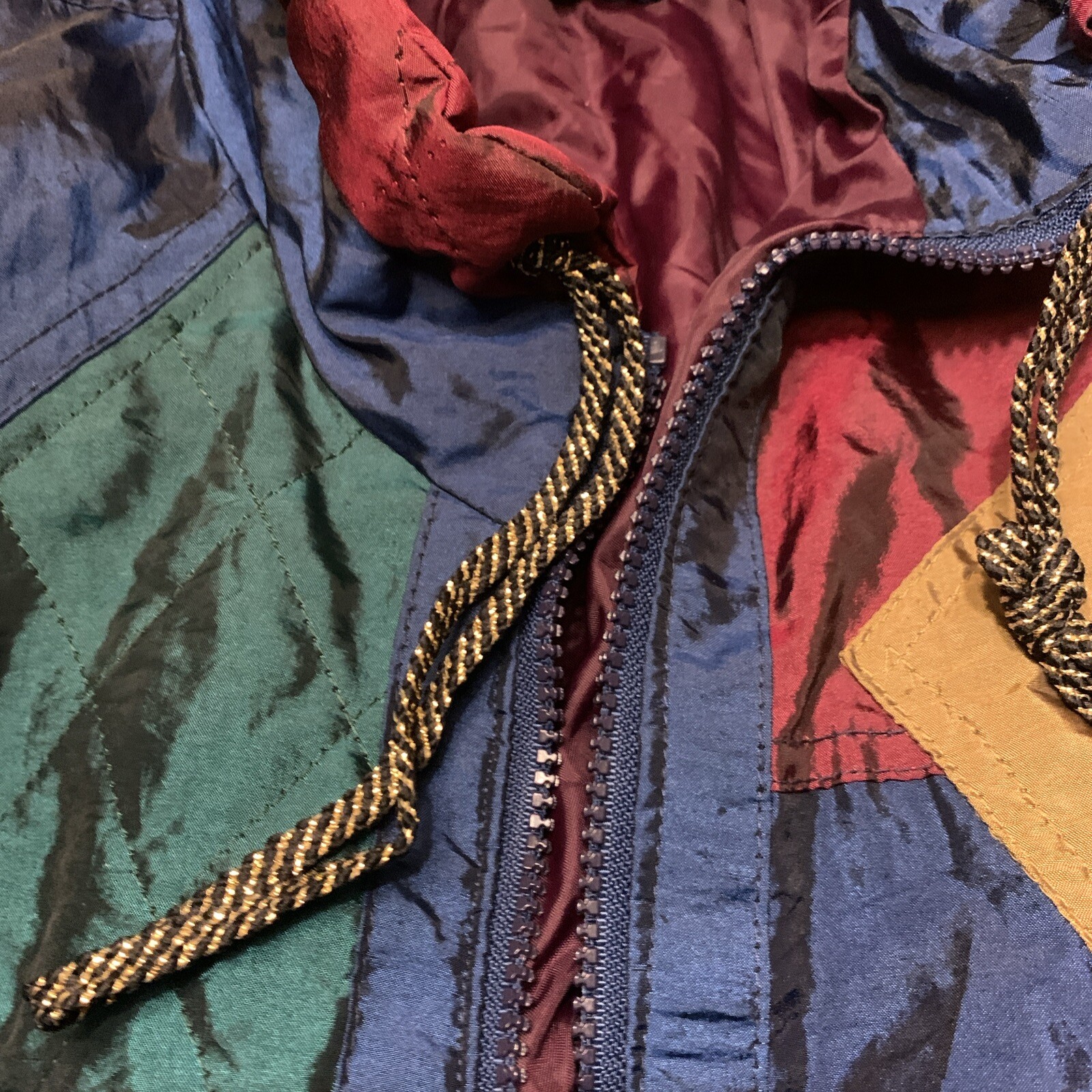 Vintage 80s Retro Windbreaker Jacket Colorblock M Grandmacore Eclectic