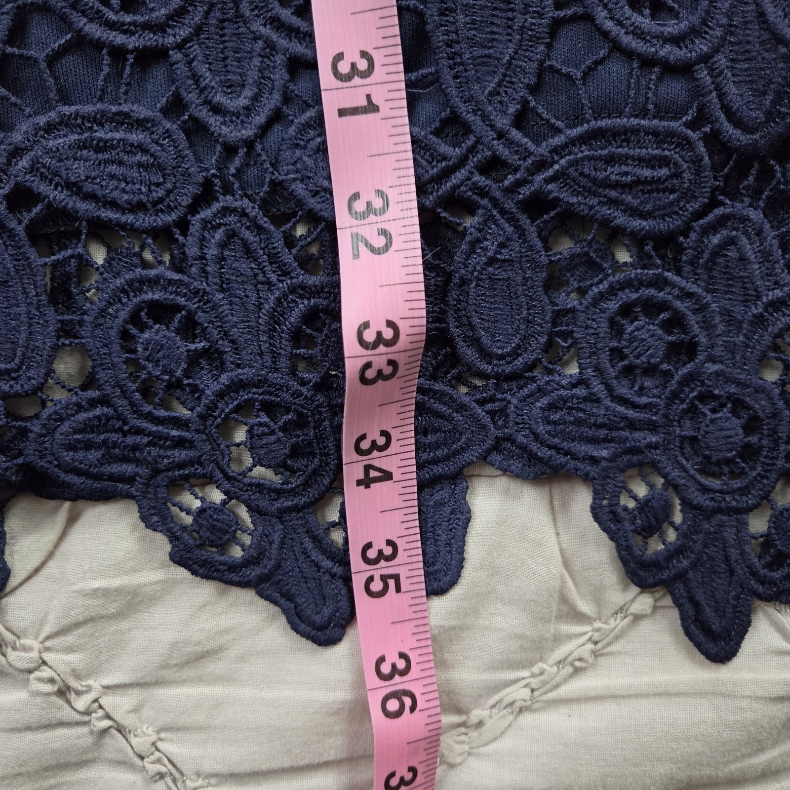 NWT Vtg Jump Apparel by Wendy Chaitin Navy Lace Dress USA 5/6 Floral Evening