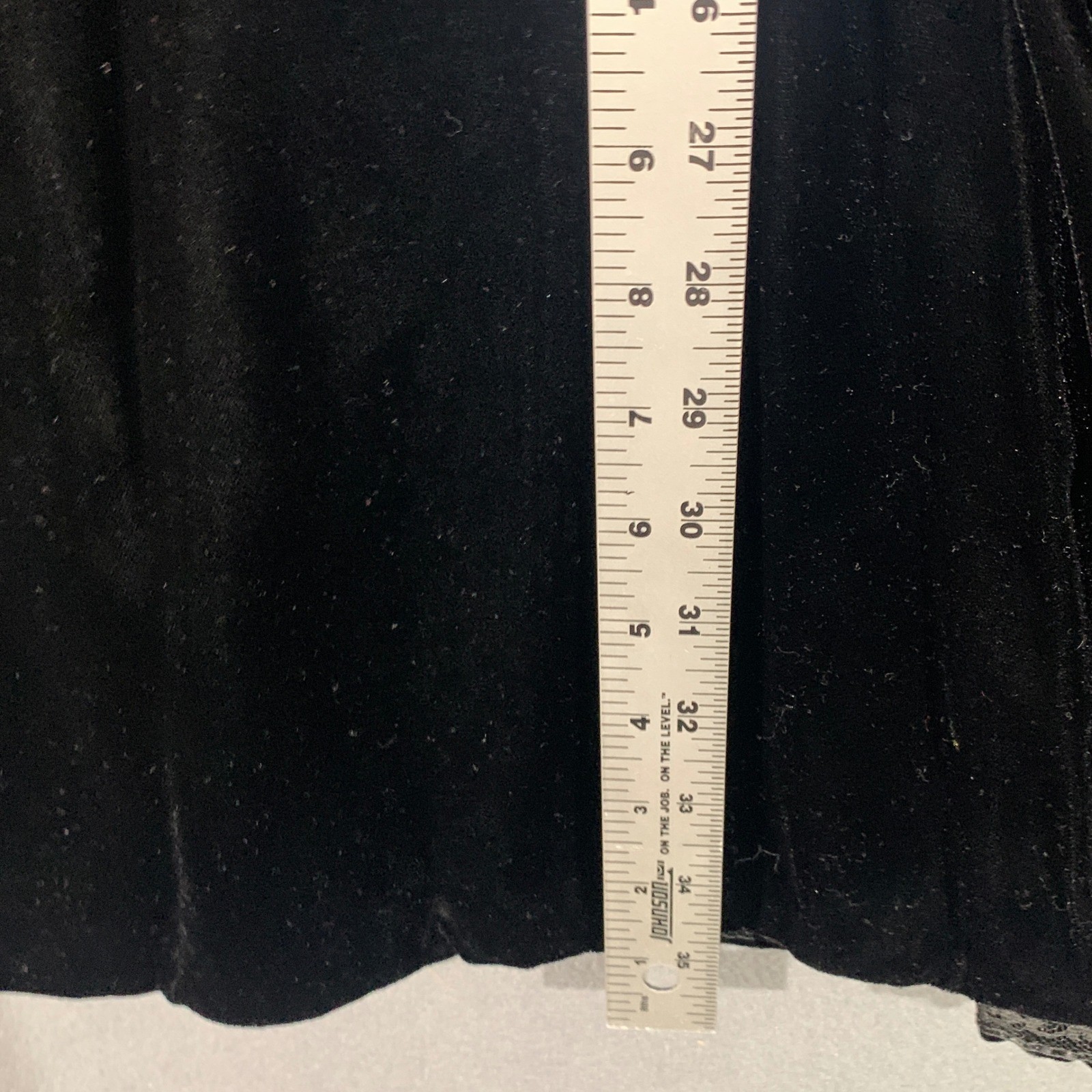 50s Black Velvet Lot Sleeveless Mock Neck Top Maxi Skirt Set Women’s L/XL