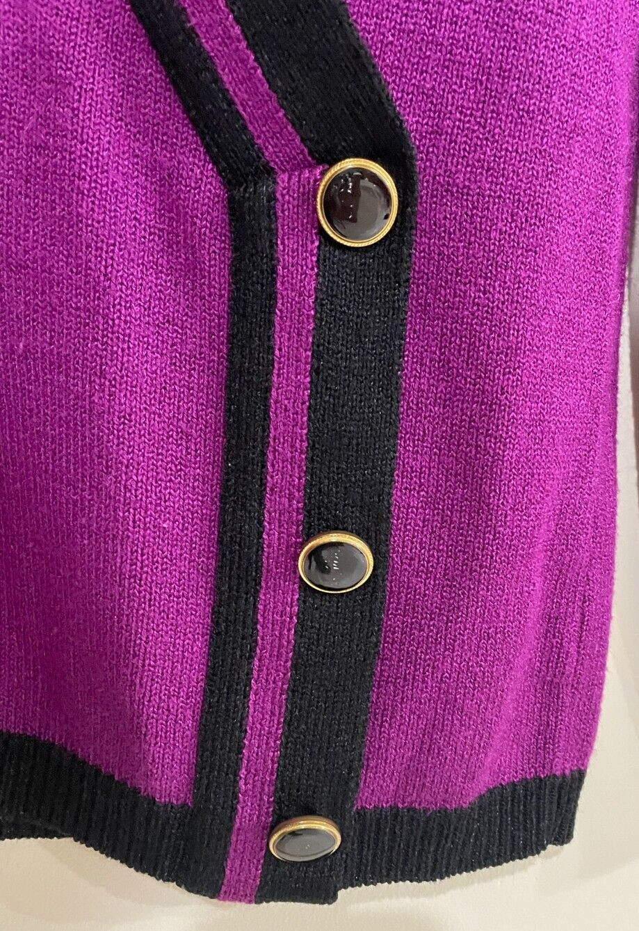 Vivanti Vintage Knit Skirt/Sweater Set 2-piece EUC Size 6 Violet/Black