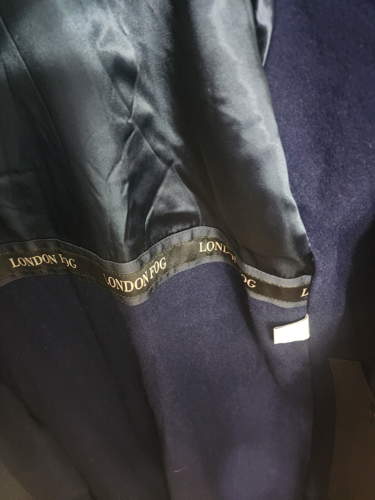 Vintage London Fog Women Size 8 Navy Trench Coat Rain Coat Removal Lining Belt