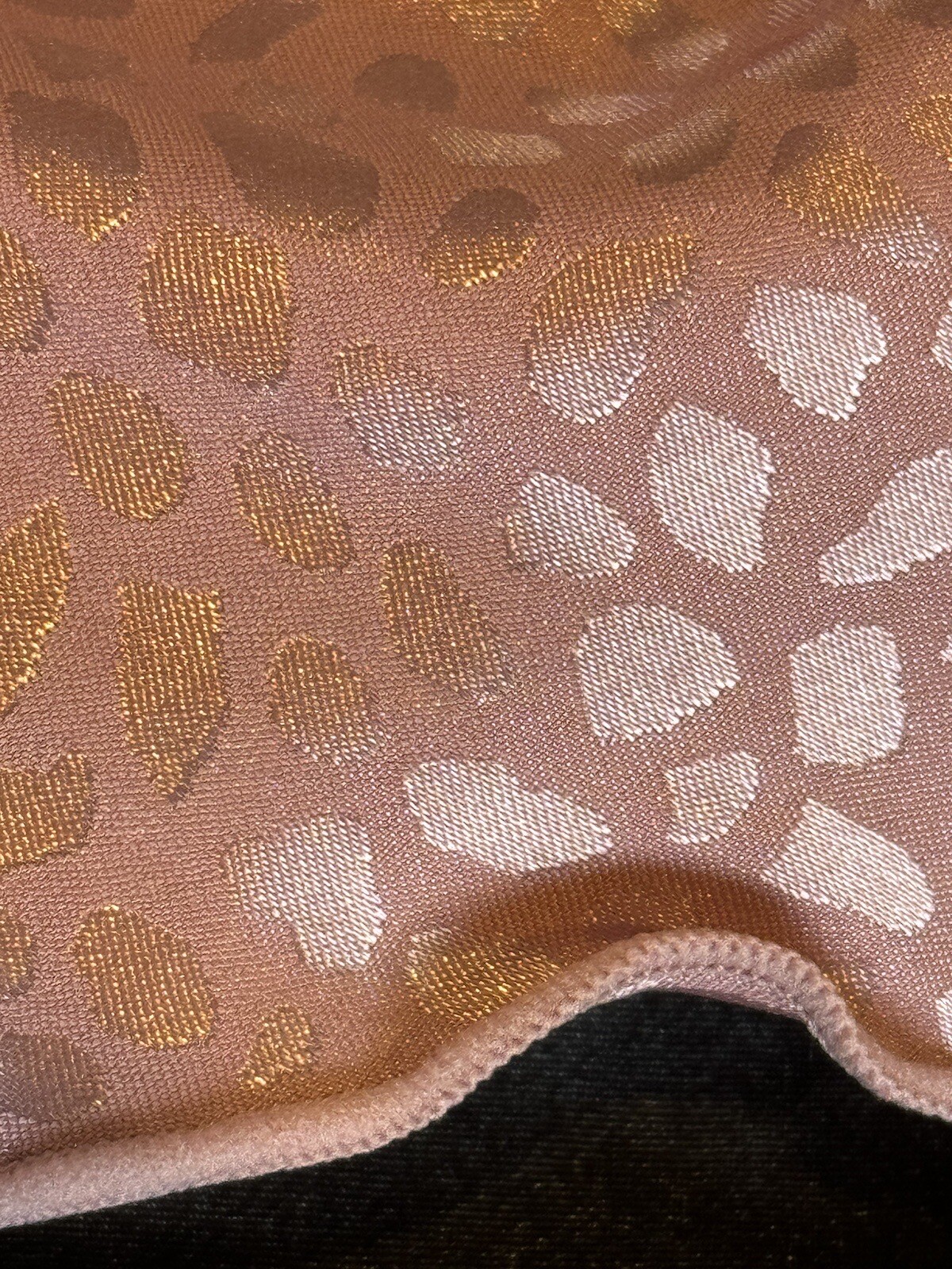Sexy Vtg Style 1980s Satin Flutter Ruffle Rose Pink Print Thong Panties Sz XL