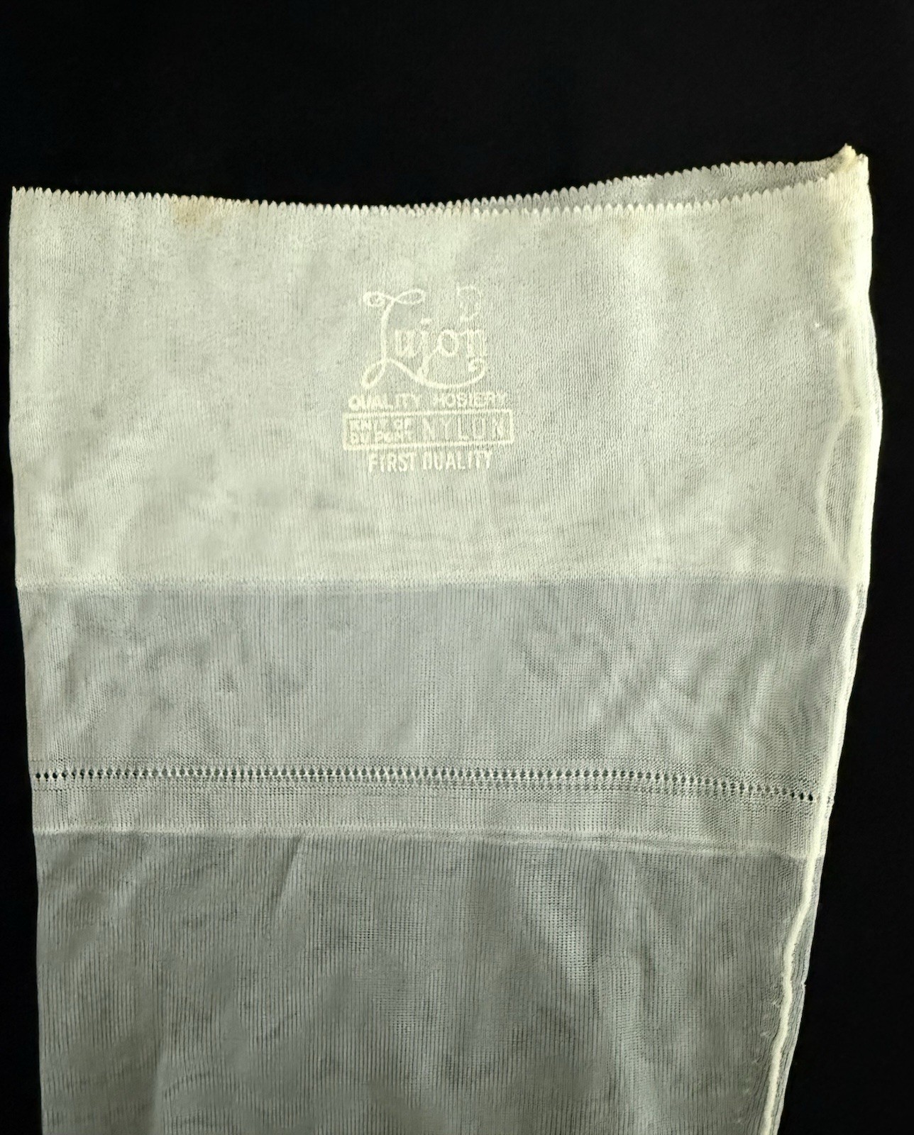 Vintage Lujon Seamed Flat Knit Stockings 33 Inches Long