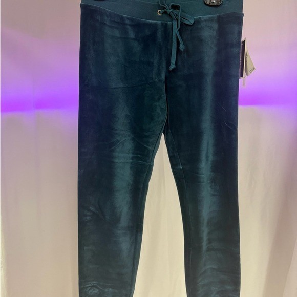 Juicy Couture Black Label Velour Joggers Petrol Teal Size S NWT