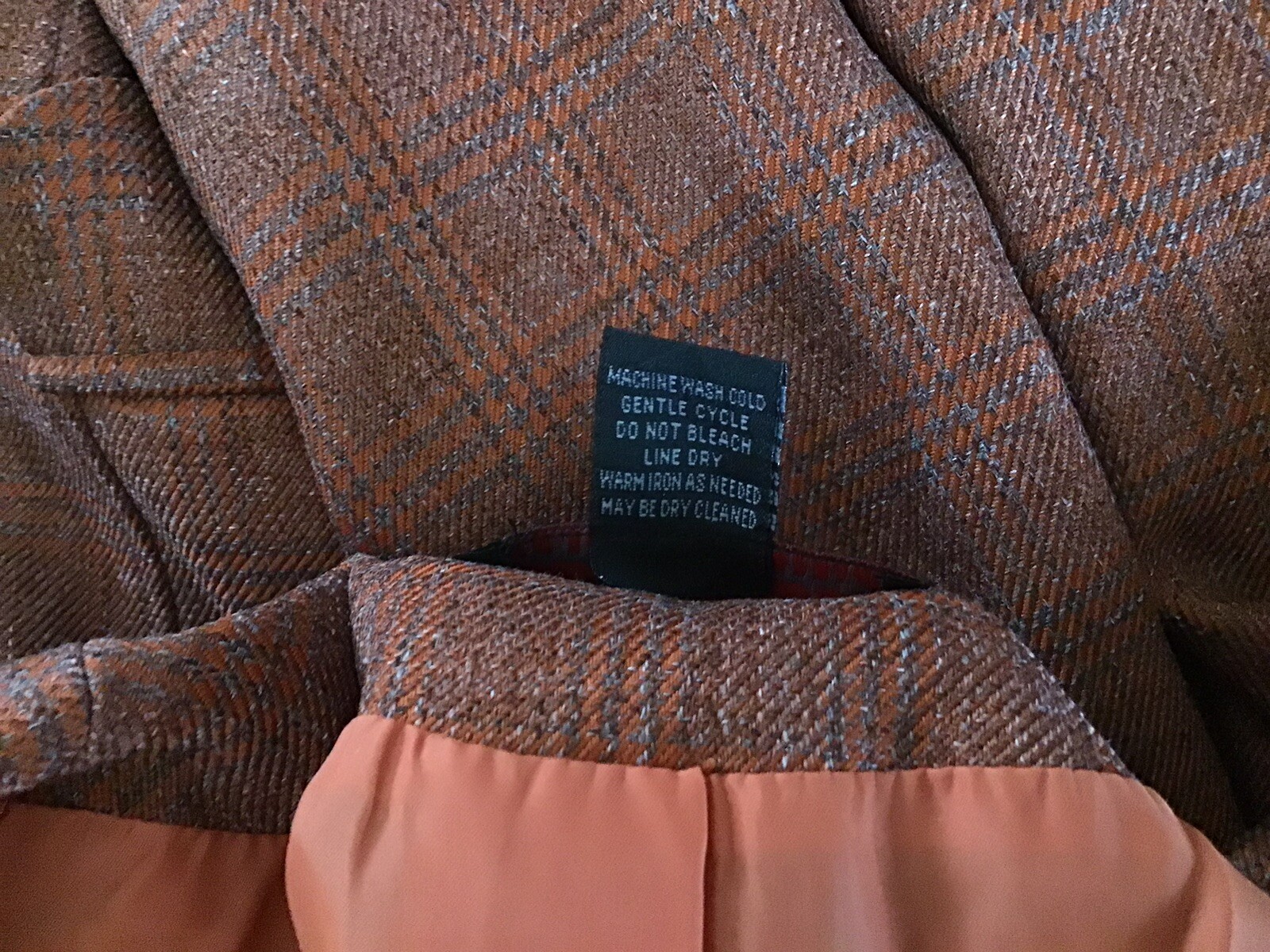 Stanley Blacker Women’s 2-Piece Suit Polyester Rust Orange Vintage Size 8