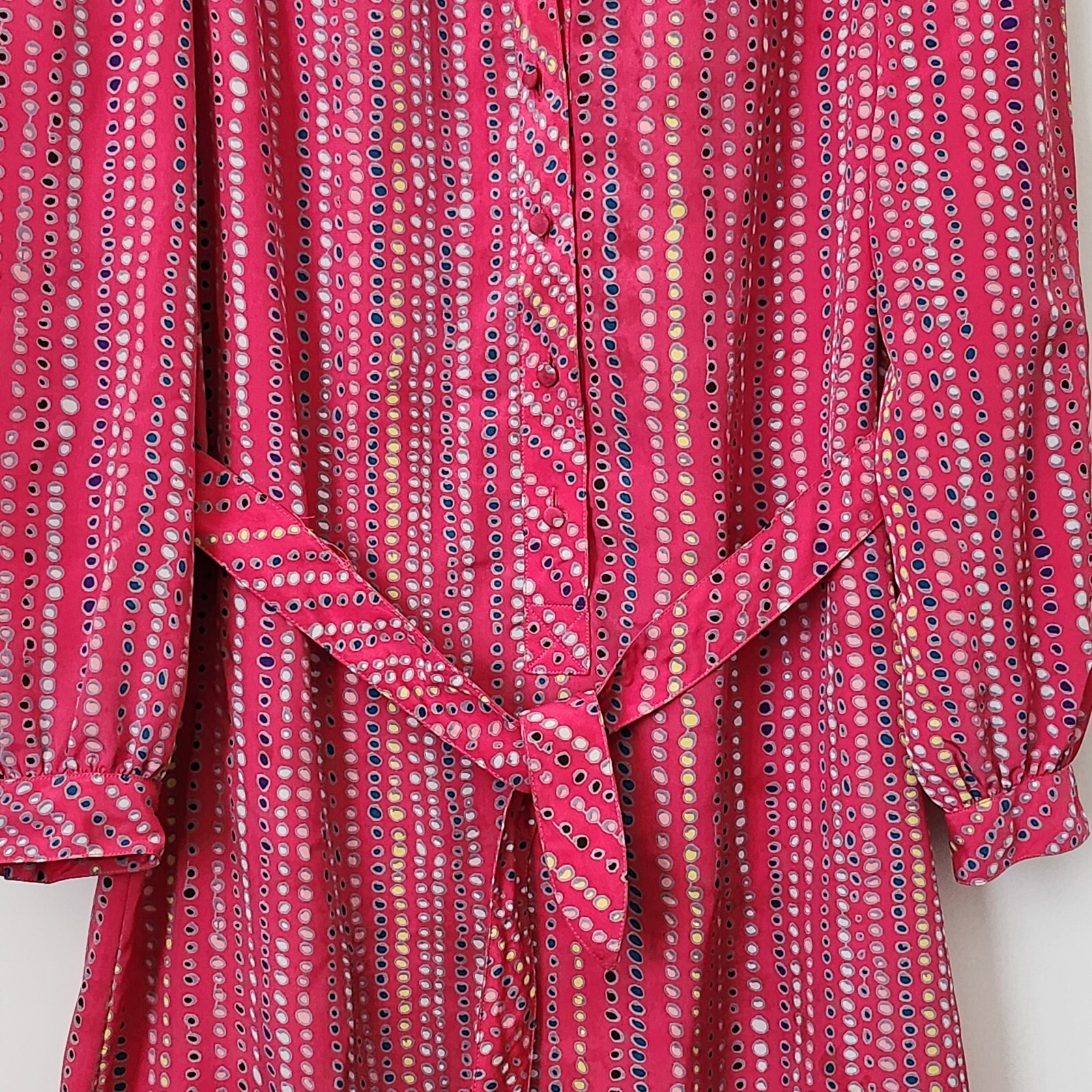 Vintage Schrader Sport New York 100% Polyester Belt Dress 10 Made in Korea