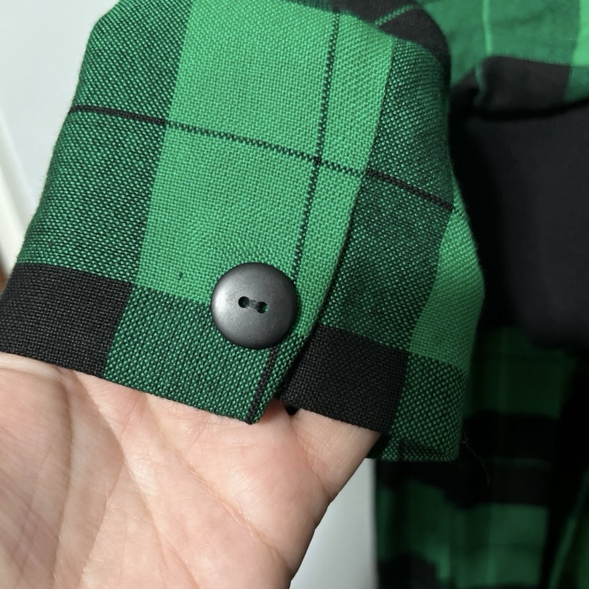 Vintage Dress Bichon By Cynthia Howie Pleated Plaid Dress Made In USA Christmas