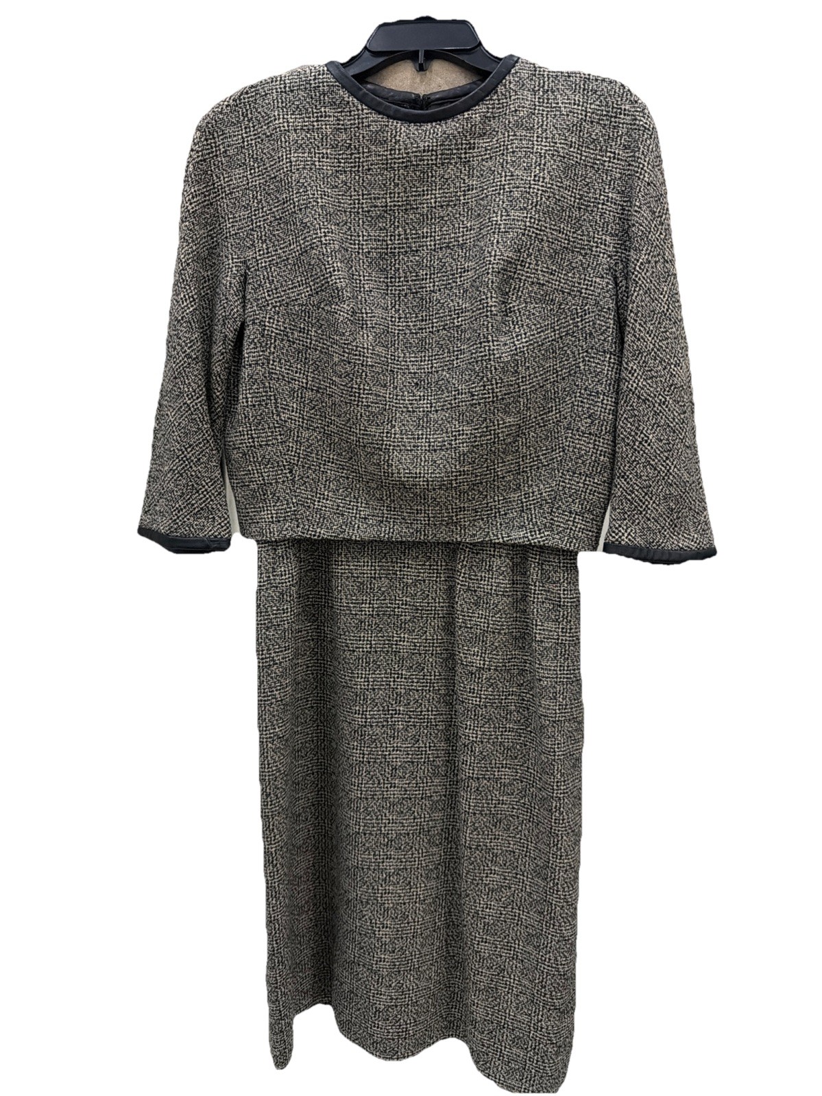 Vintage c. 1950 Pat Premo California Dress Patterned Knit Jacket Dress