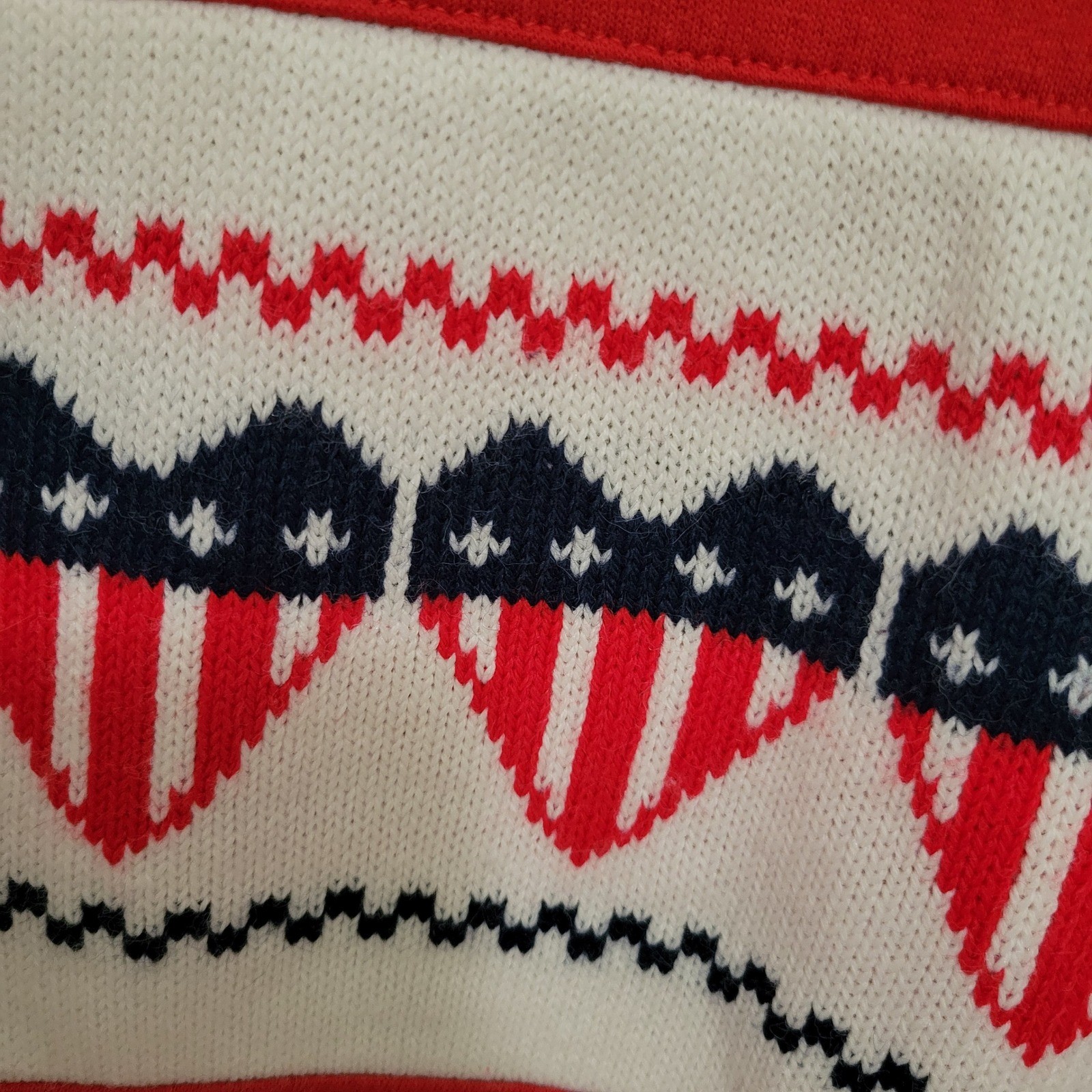 Vintage Jerzees Sweatshirt XL Red Americana Collared Made in USA Grandma
