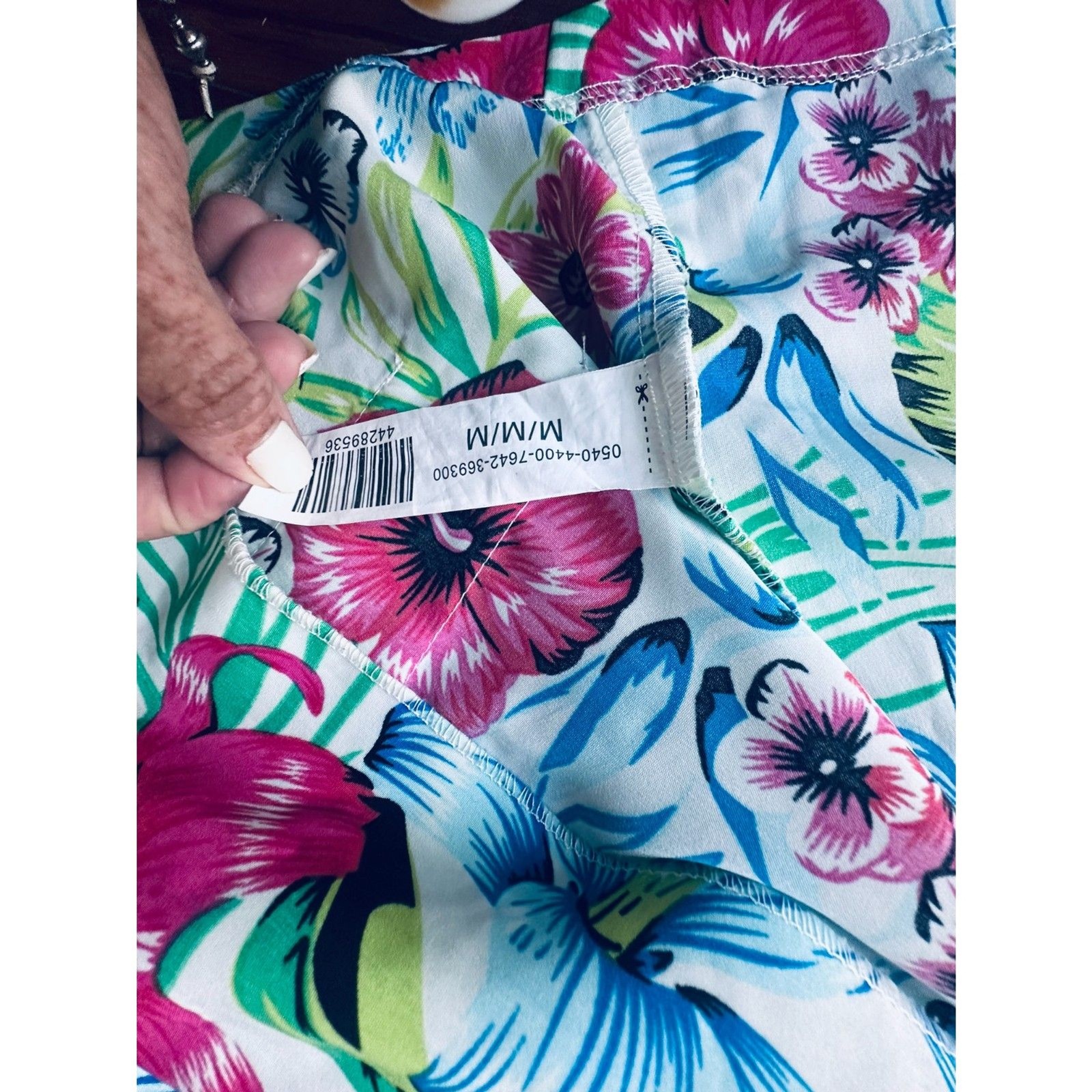 SWS Tropical Floral Casual Tailored Vacation Hawaiian Print Lightweight Blazer M