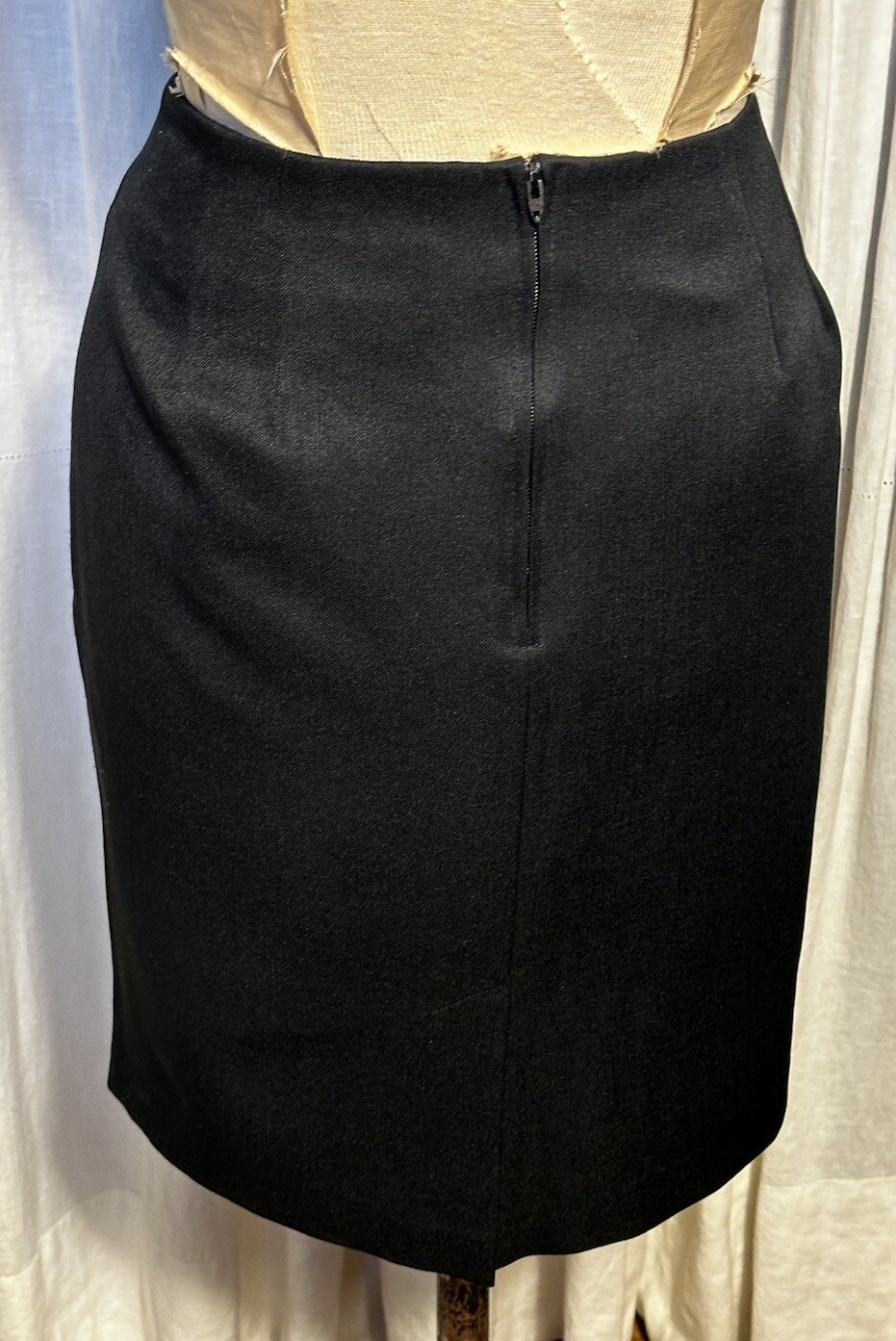 Vintage Laura Scott Womens Straight Shirt Blk Skirt Sz 14 Pre-owned