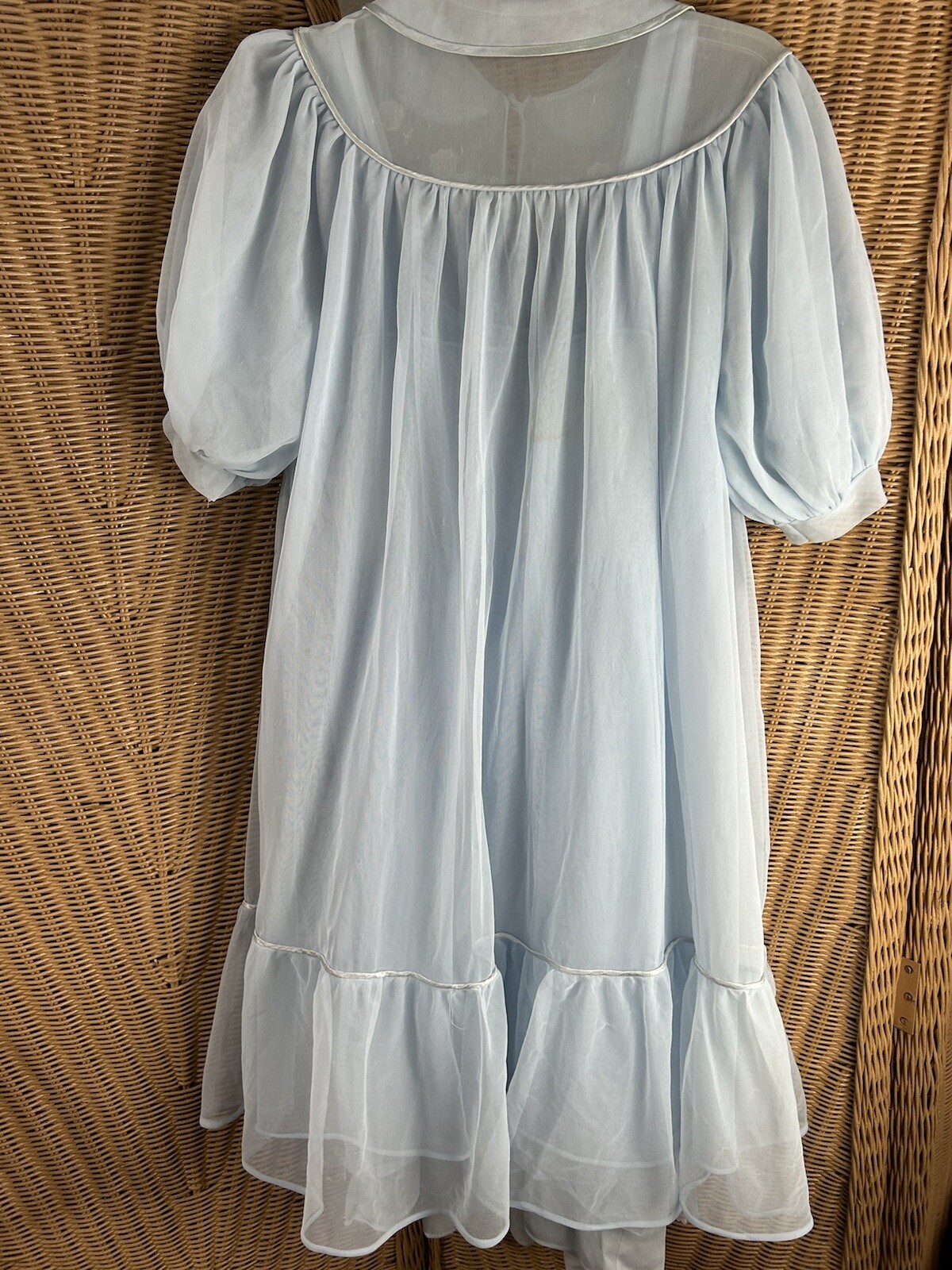 Charmode Vintage Blue Nightgown And Robe Small Sz 36