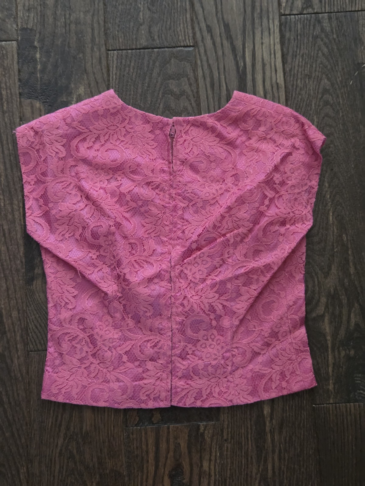 2 Pc Pink Lace Shell & Cropped Jacket Set Bow Front Women’s Formal Occasion Suit