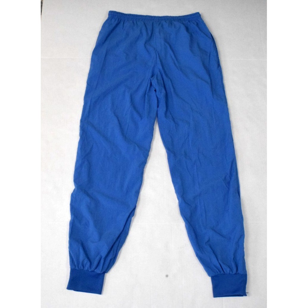 Vintage Track Pants Pro Spirit Size S 90s Ocean Blue Nylon Ankle Zip
