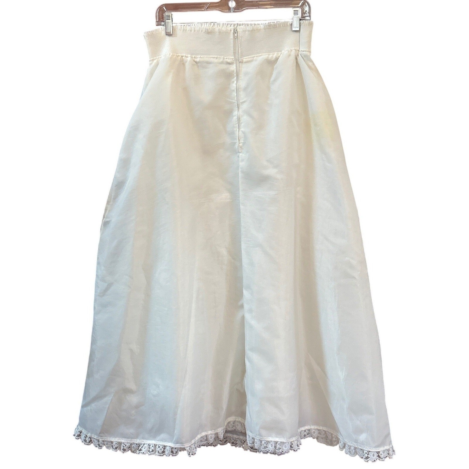 Vintage Half Slip Petticoat Cottagecore Victorian Coquette White Shabby Chic