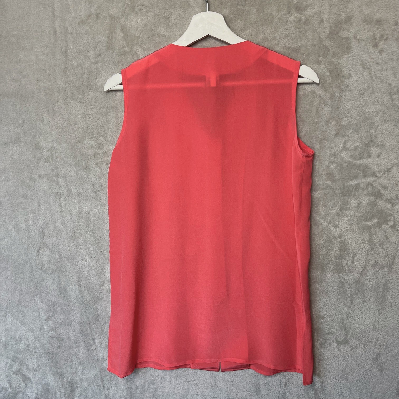 David Hollis Silk Top & Shorts Set 2 Piece Womens Small Coral Pink 90s y2k