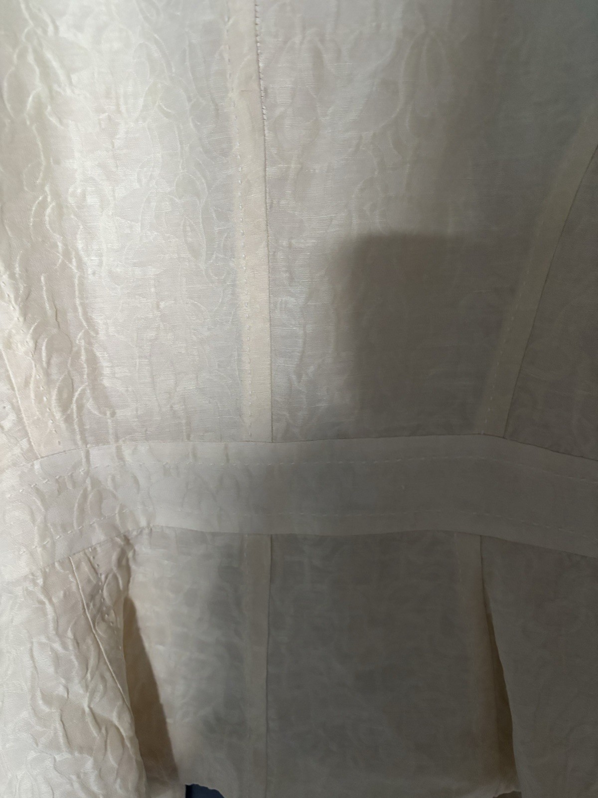 Max Studio, Special Edition, Cream, Linen Blazer, Work Office Vintage Women Sm