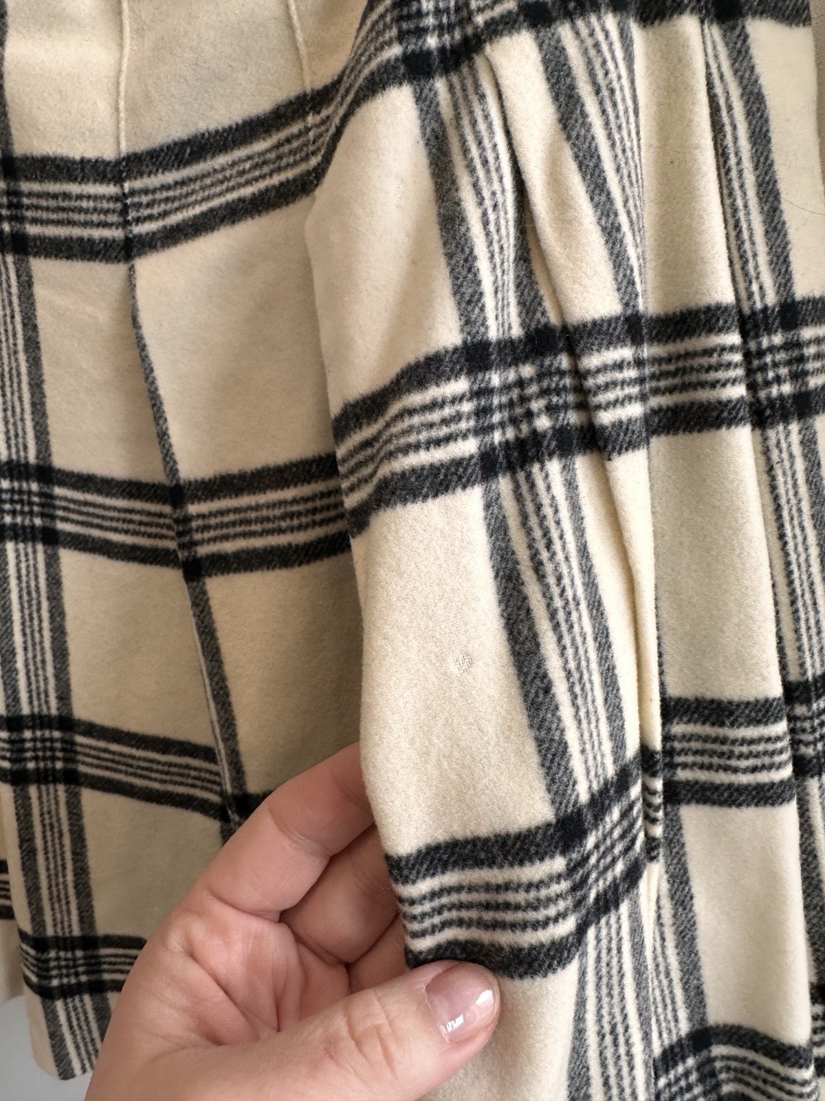 Women’s Vintage Banana Republic Plaid Kilt Pleated Wool Skirt Leather Buckles, 4