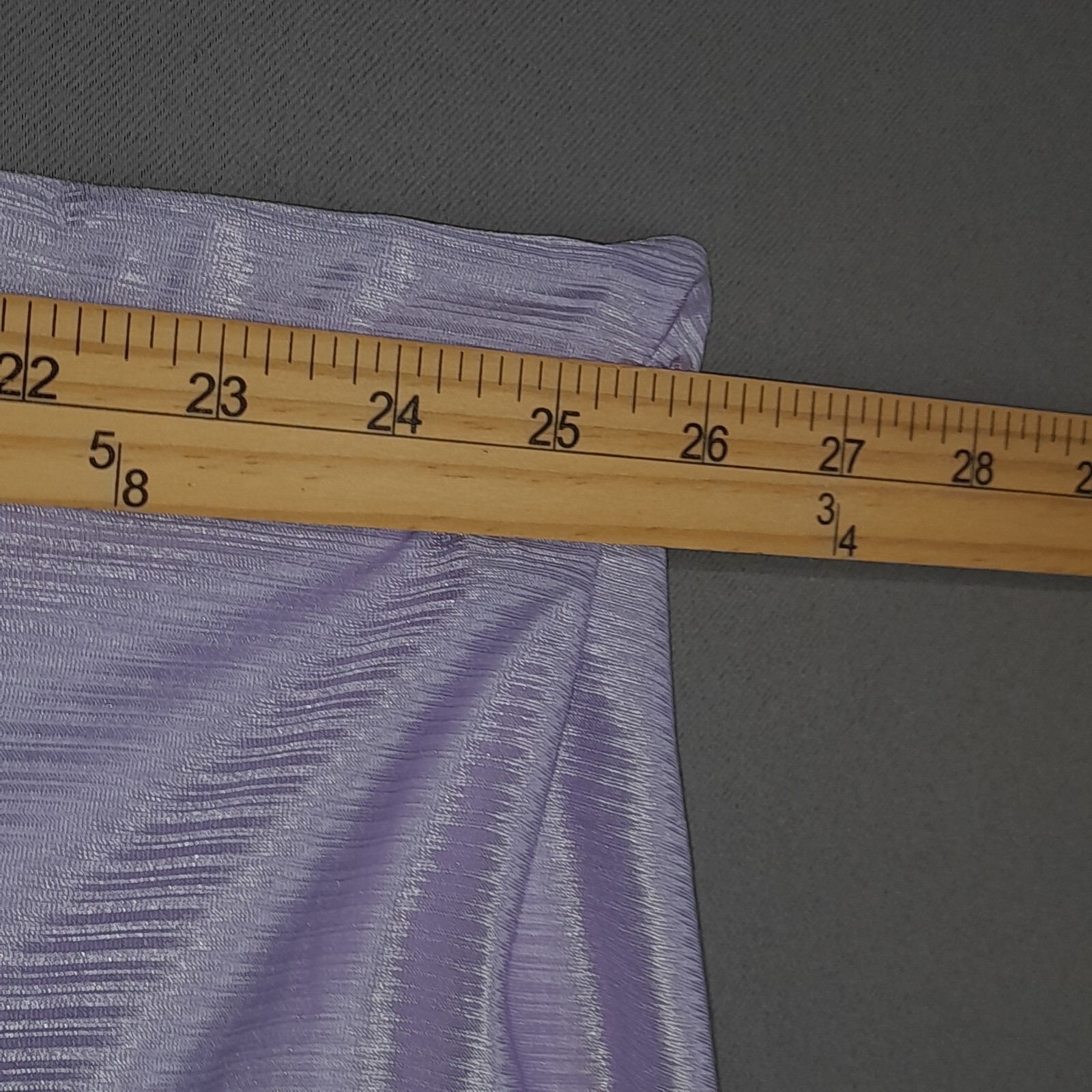 Vintage Elana Nightgown Lavender Nylon One Size Shiny Shimmer Lace Trim Made USA