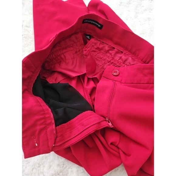 Vintage Style Counterparts Vibrant Red Straight Leg Pants – Size 10