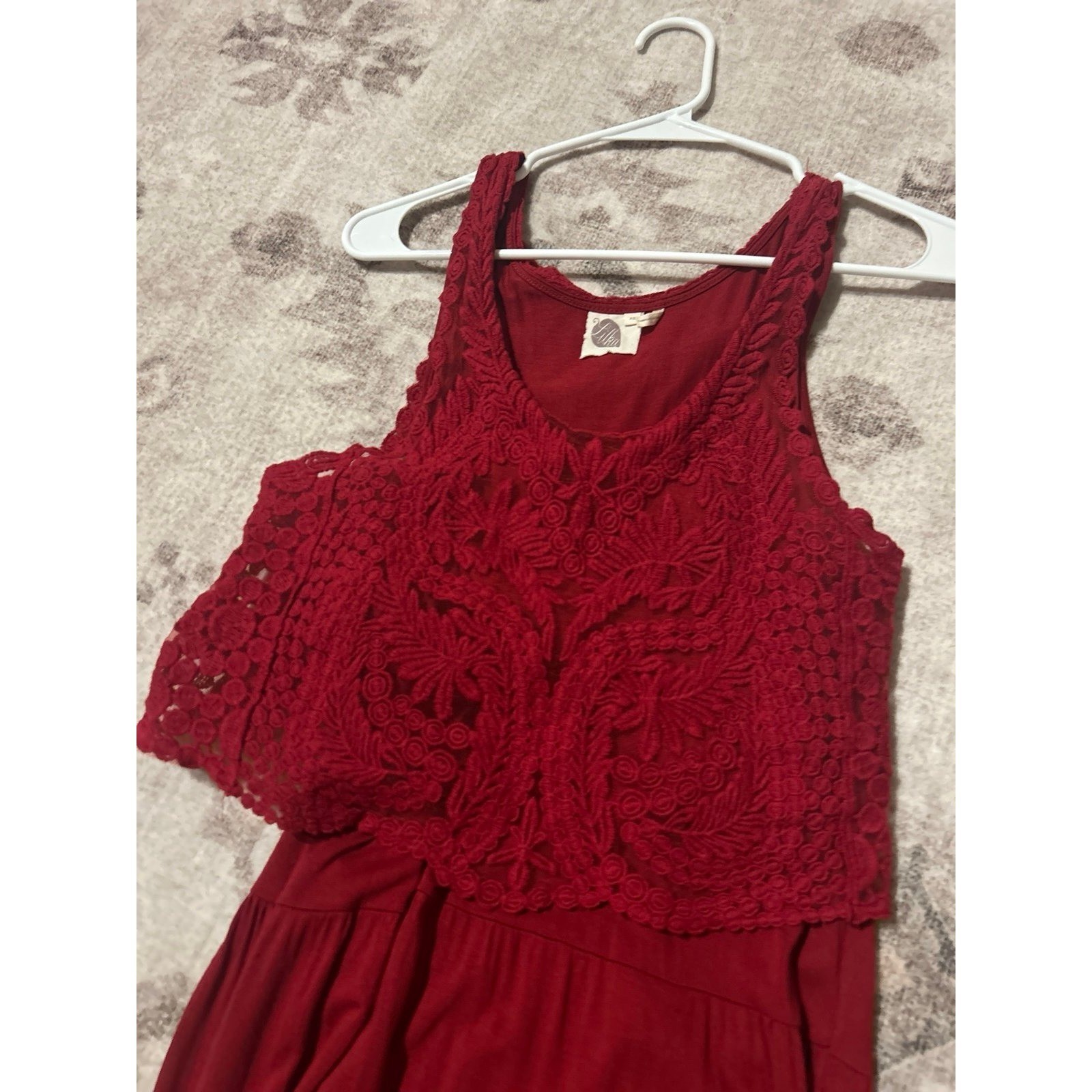 Lilka Geranium Crochet Dress Anthropologie Sz XS Feminine Edgy Classic Romantic