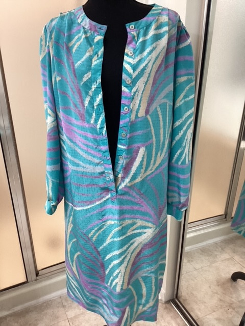 Vintage 1980’s Schrader Sport New York Shirt Dress – Size 12