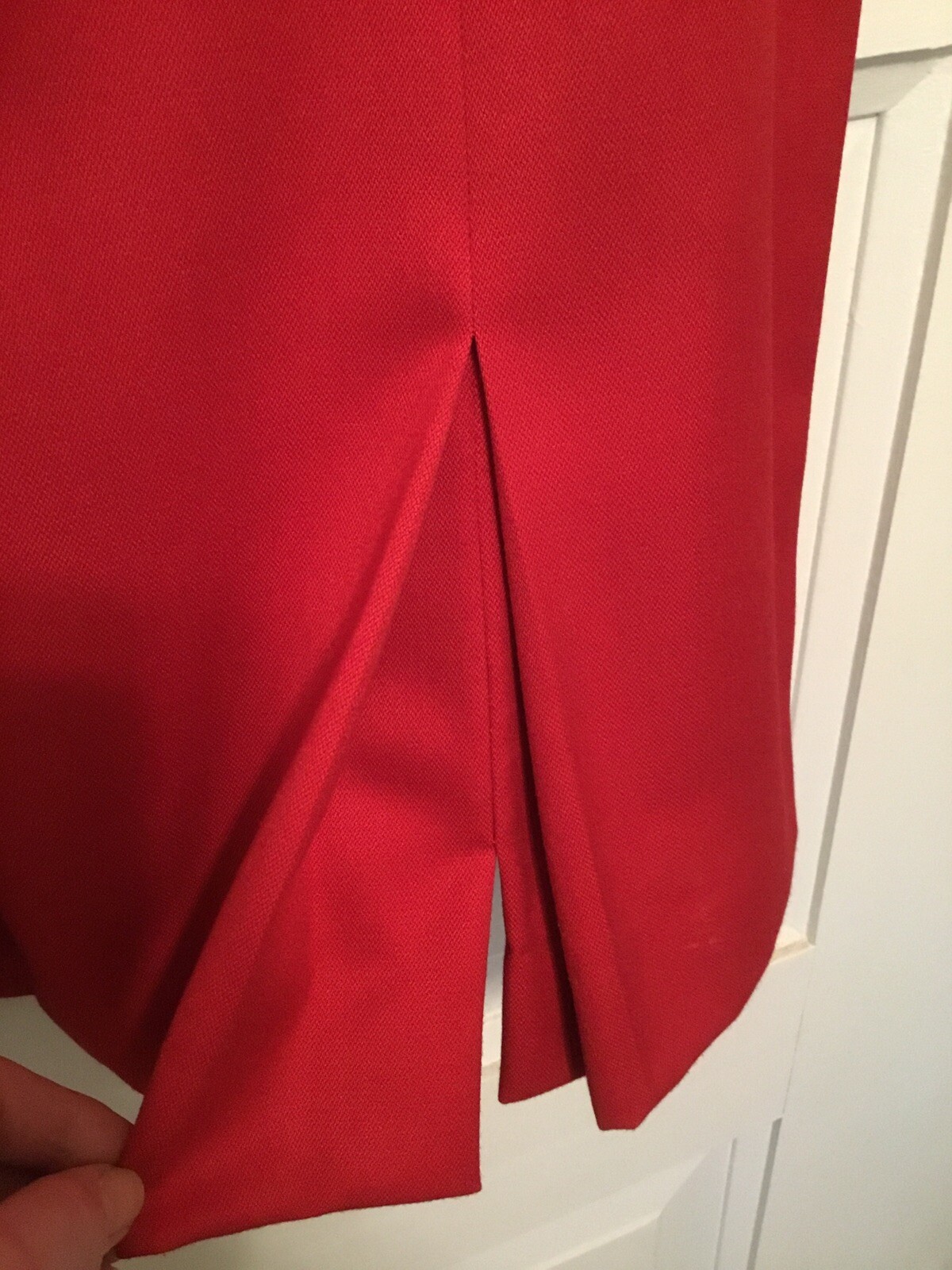 Vintage Women’s Kasper For ASL 2 Piece Long Sleeve Red Jacket Skirt Suit Size 14