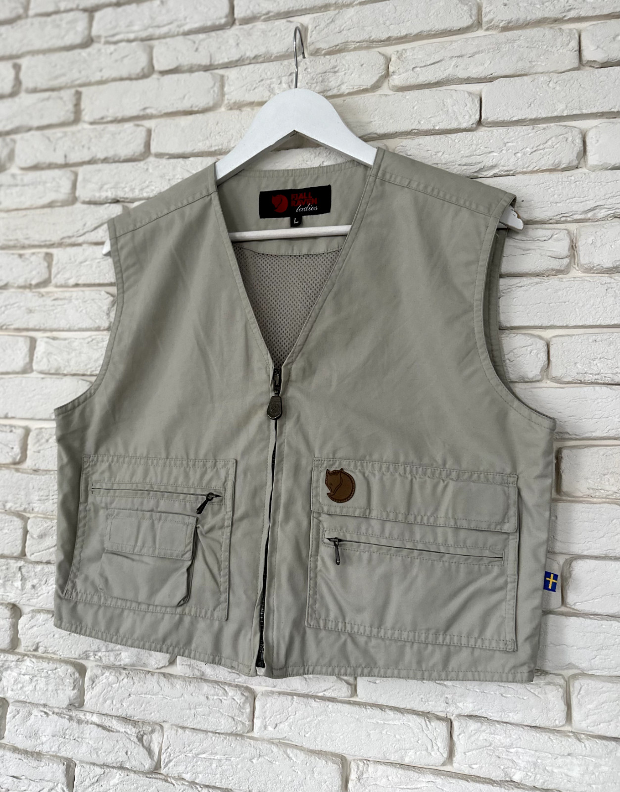 90’s Fjallraven G1000 Jacket Waistcoat Logo Zipper Pockets Women’s Size L