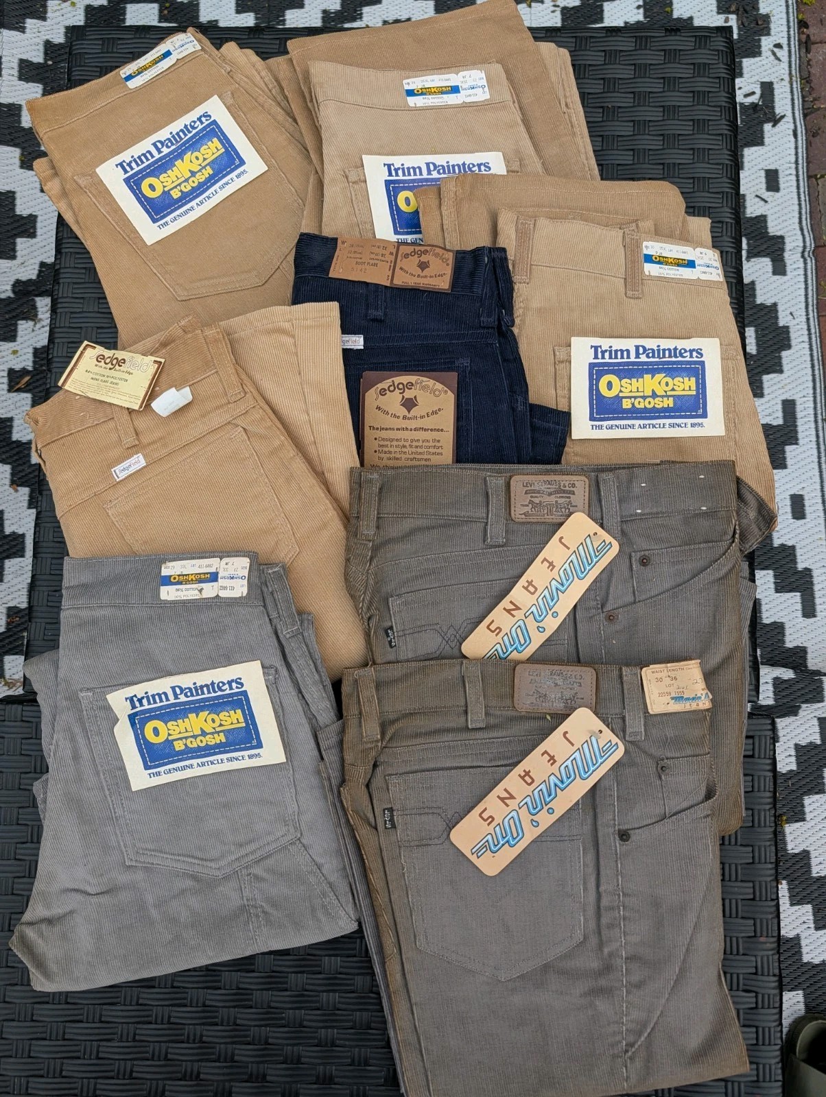 Vtg Lot NOS Levi’s Oshkosh Sedgefield Women’s Corduroy Pants USA Wholesale NWT