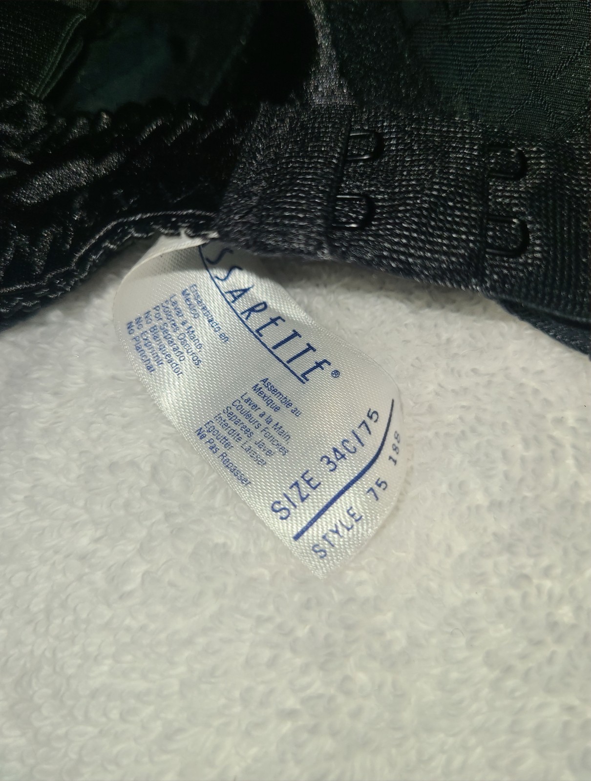 VTG NWT Vassarette Bra NOS 34C Black Sable 75188 „Unlined Underwire 80’s 90’s