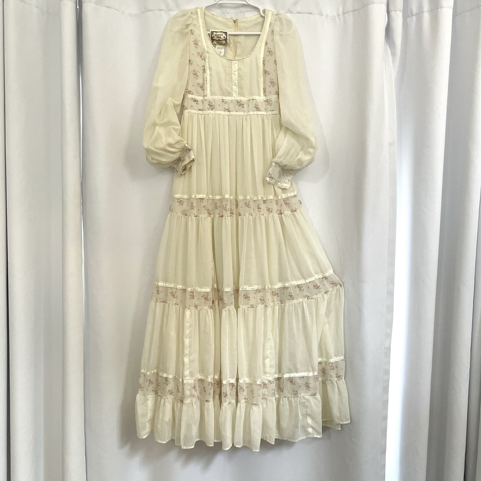 GUNNE SAX Maxi Dress SZ 13 Boho Prairie Wedding Cottagecore Ren Faire 2319 VTG