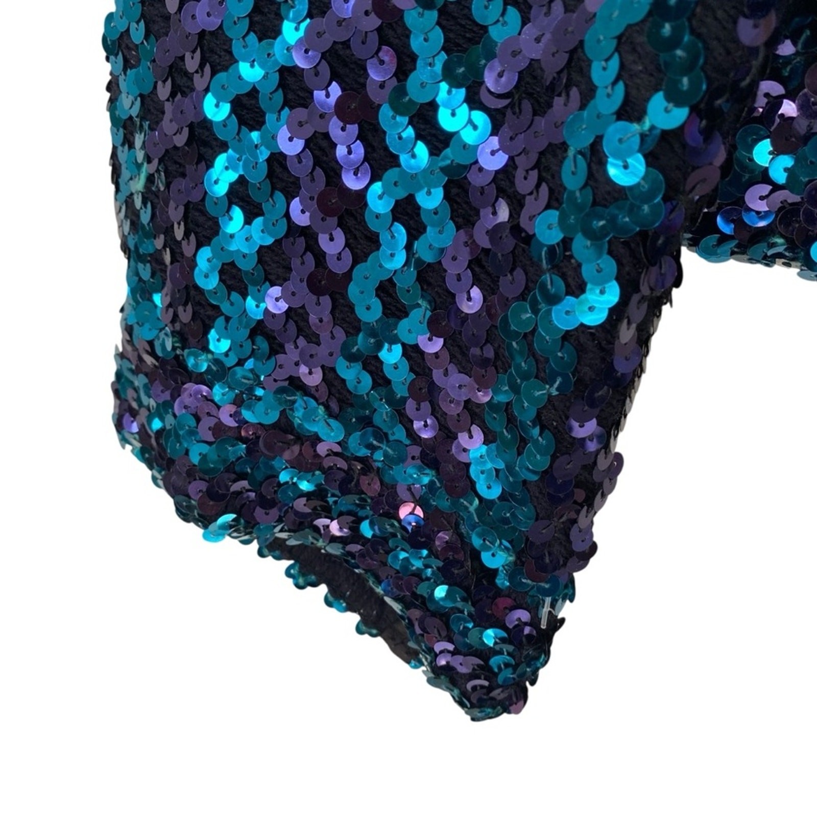 Three Flaggs California 70s Disco Sequin Jacket Blue Purple Black size large