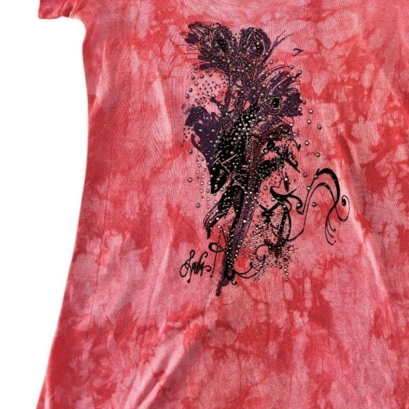 💖 DEADSTOCK PINK POWDER MINERAL WASH TATTOO GRUNGE TOP MEDIUM NWT SLEDGE