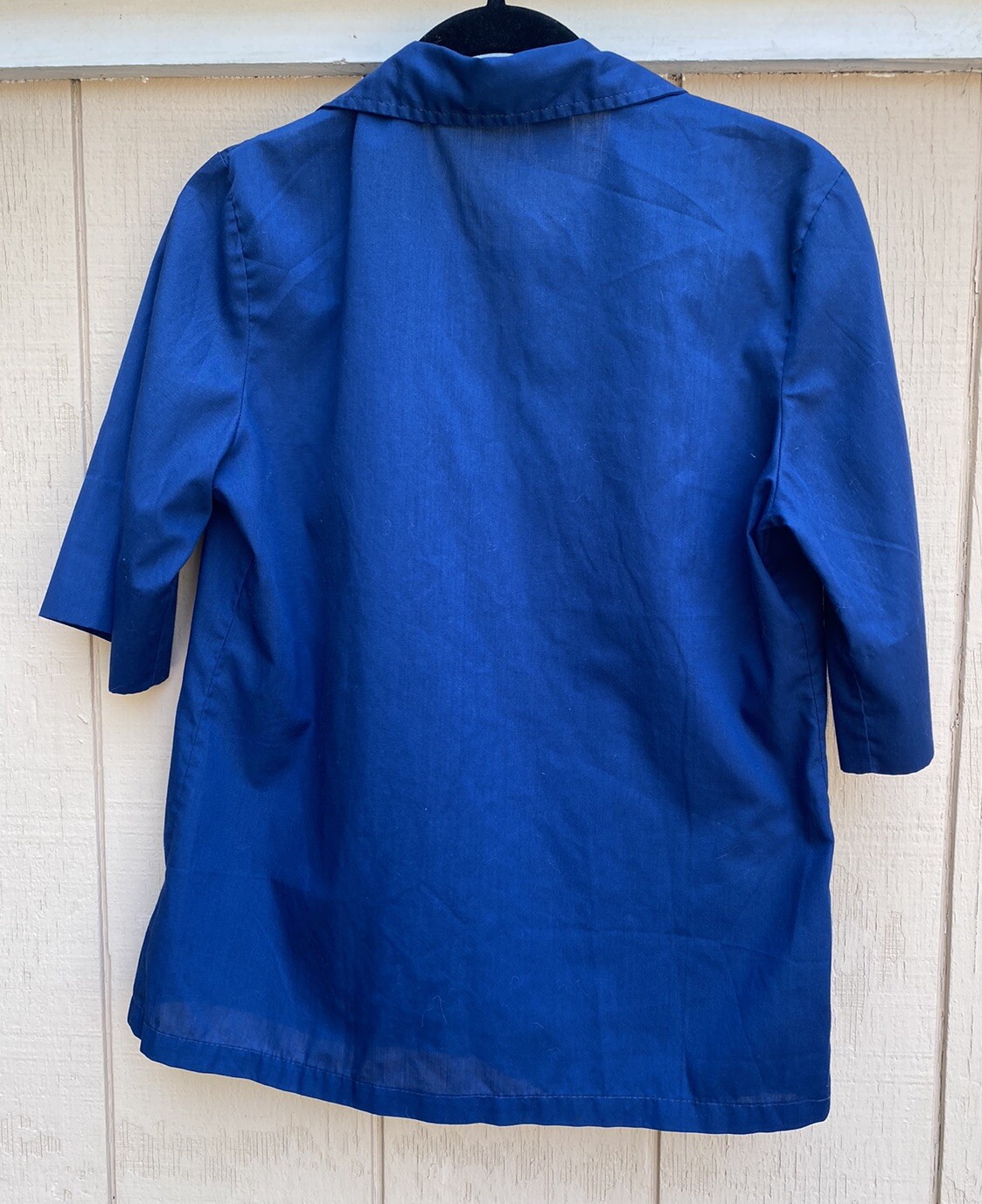 VTG 50s 60s Womens Classic Shirt Short Sleeve Blouse Greaser Rockabilly Shirt M