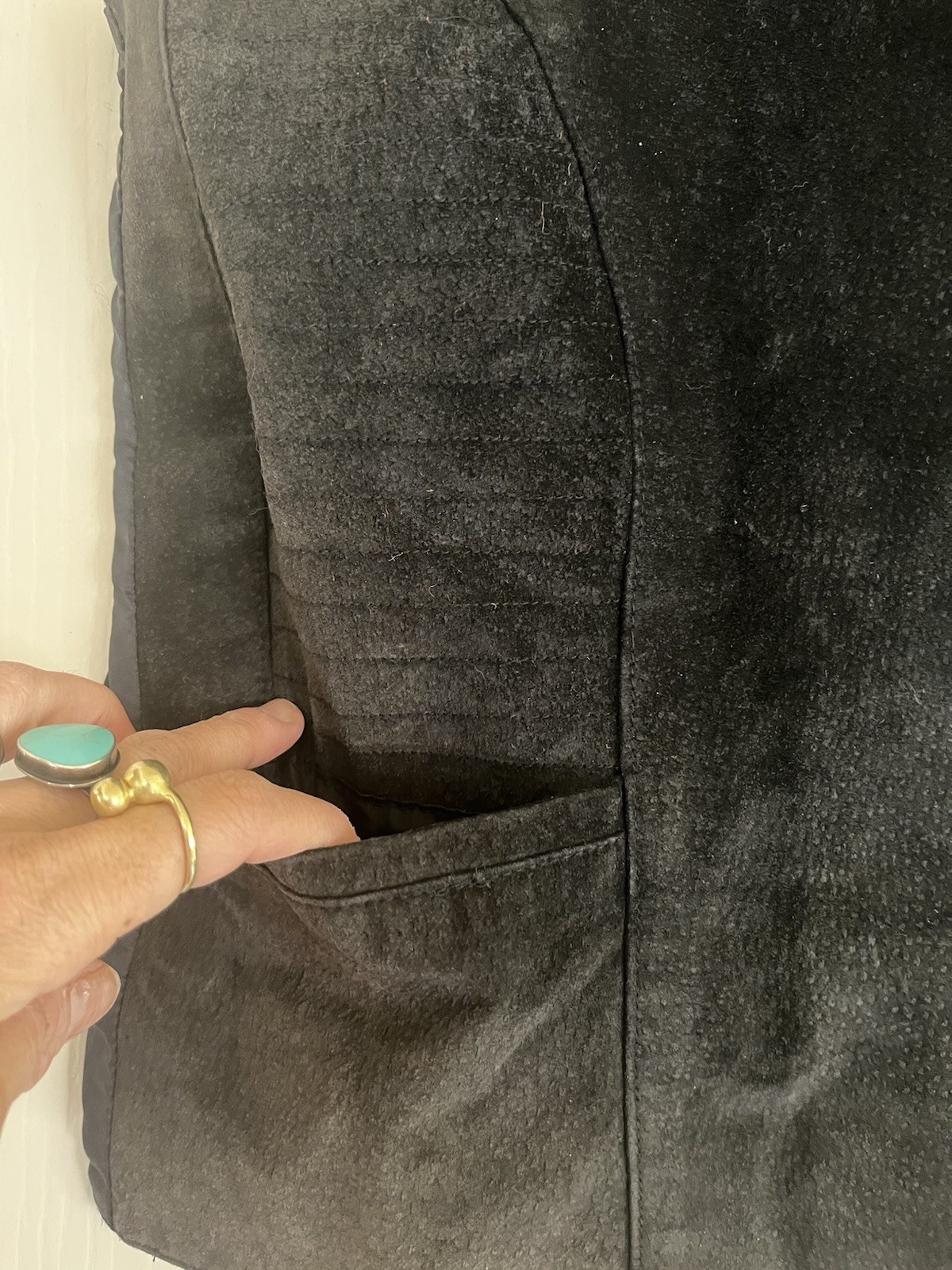 VTG 90s Y2K Suede 70s Western Folk Festival Boho Biker Zip Front Vest S/M