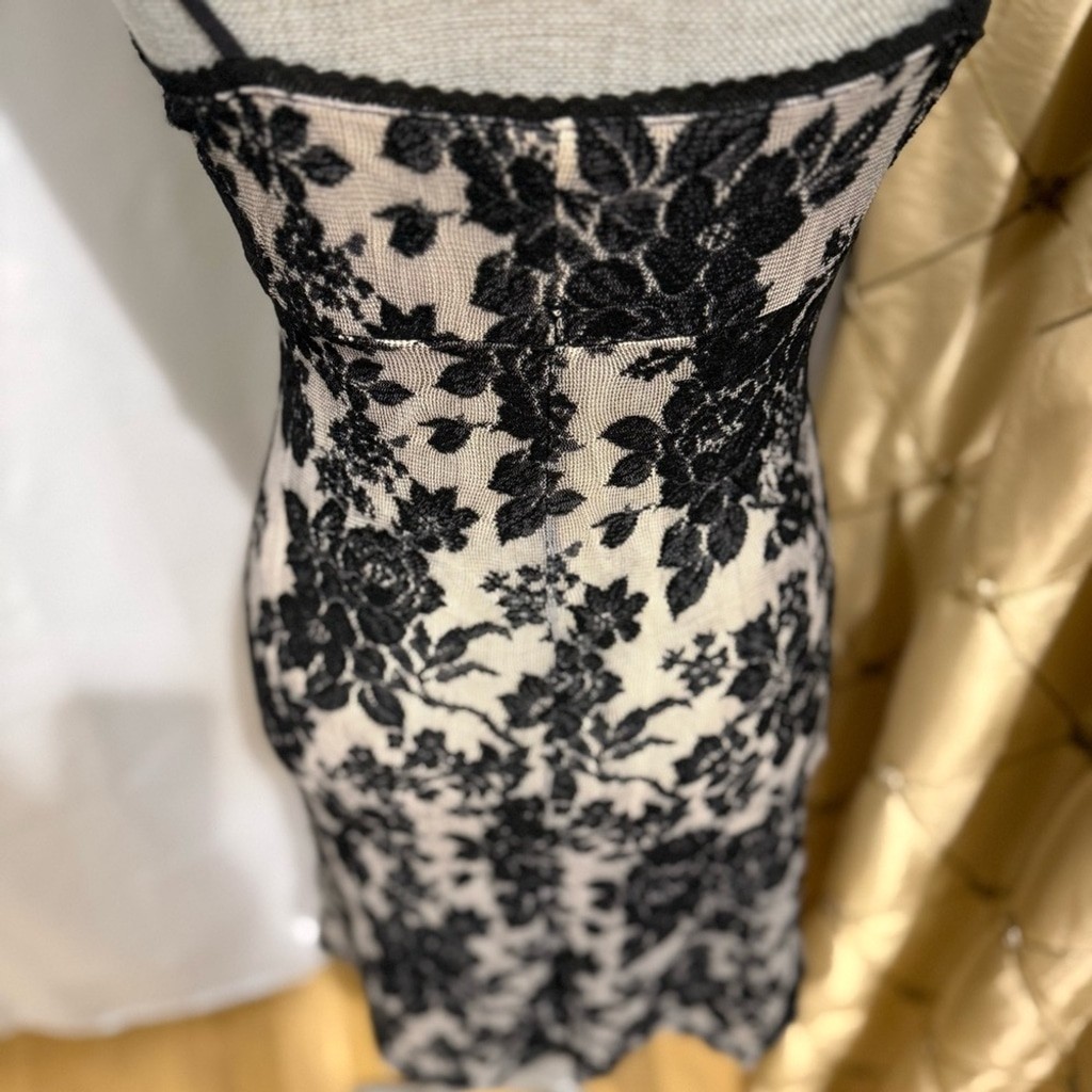 Vintage Sweet Pea Floral Lace Slip Dress – Size M