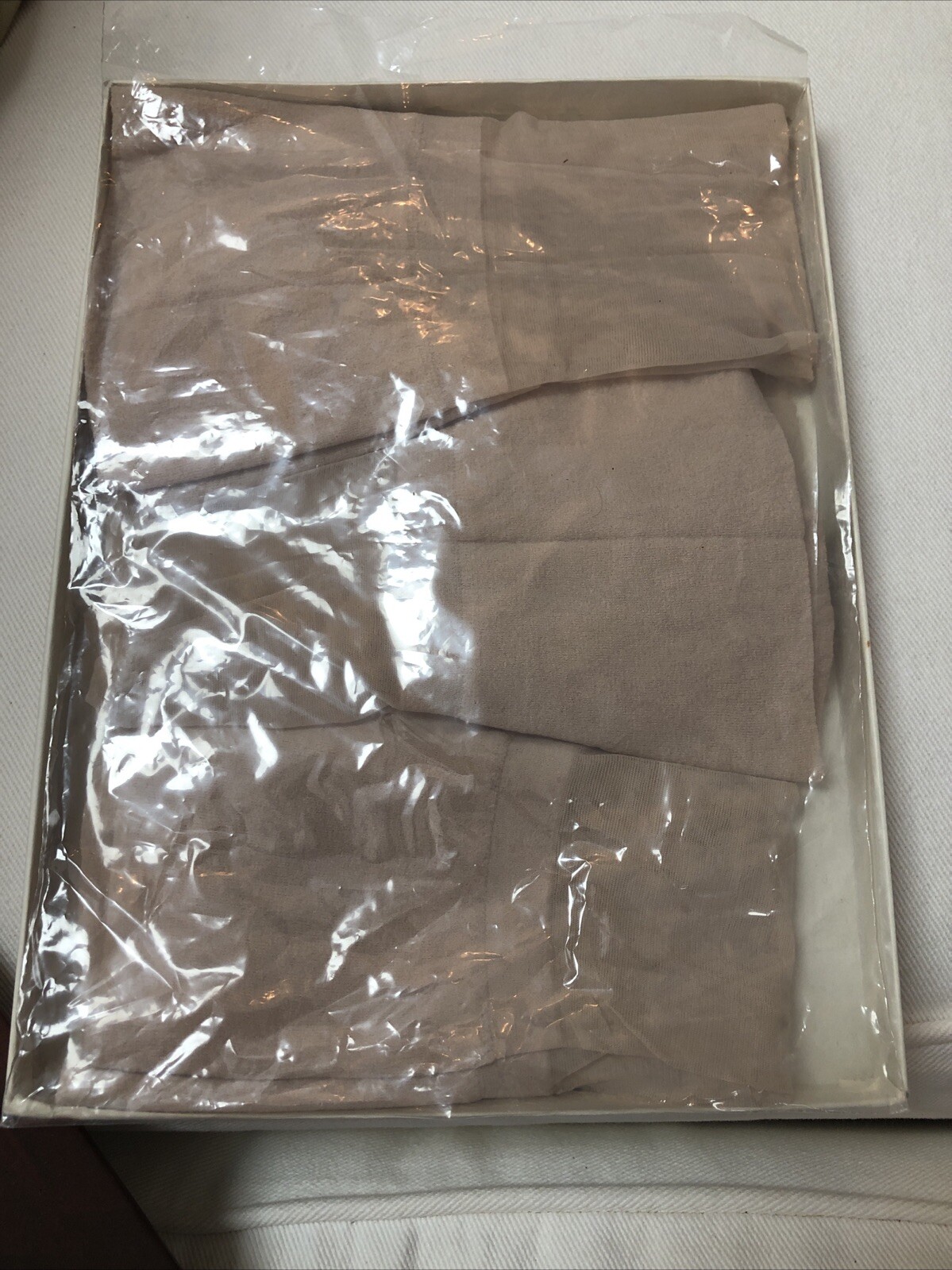 Vintage Carol Brent 3 Pr Thigh High Nylon Garter Stockings Size 8.5-9.5 Taupe