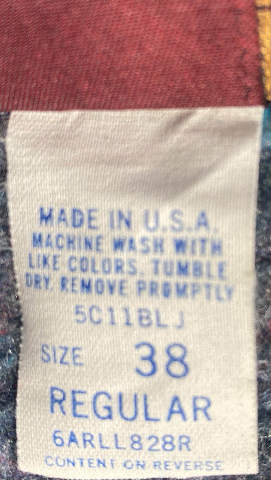 1980’s AUTHENTIC BIG BEN WOOL BLANKET LINER USA MADE VINTAGE JACKET 38 Reg