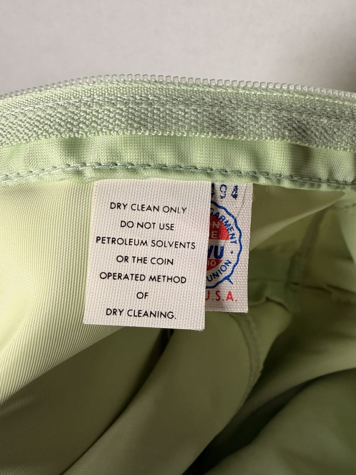 Vtg Mint Green Puffy Long Sleeve Maxi Cottagecore Prairie Ruffles Rare Dress
