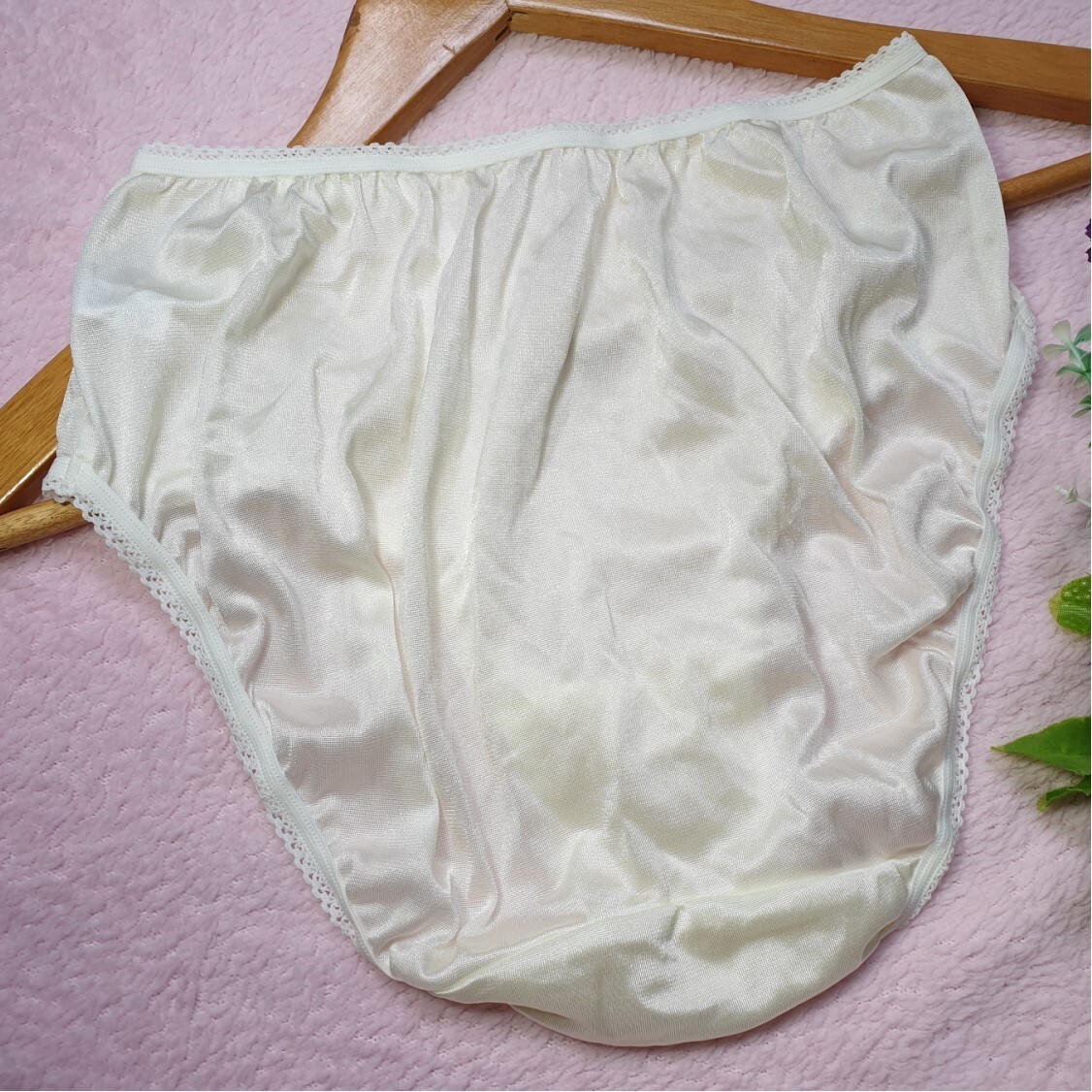 6 Pair Vintage Silky Panties 100% Nylon Sissy Sheer Briefs Size 6-7 Hip 35-39″