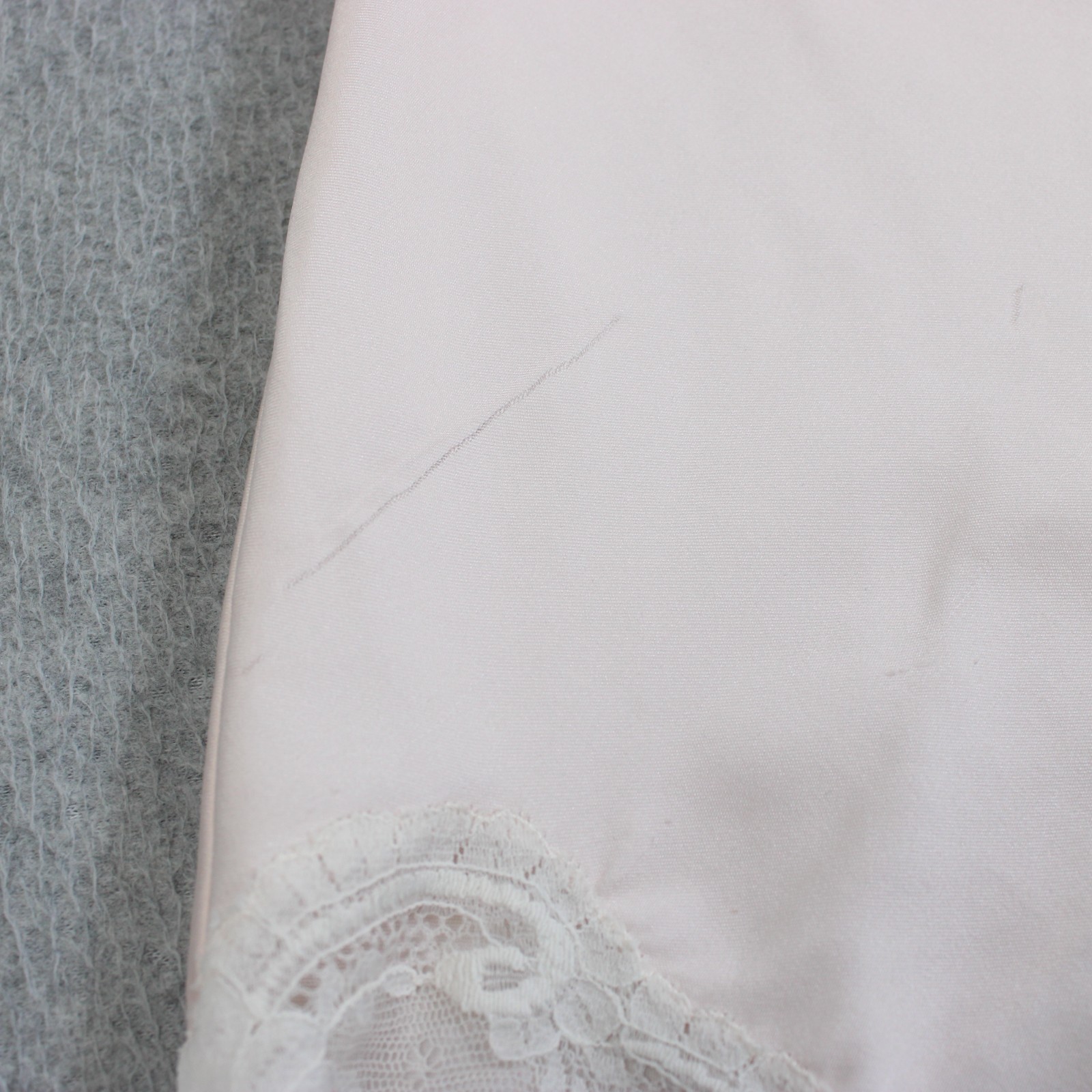 Vintage Christian Dior Half Slip Women Size 27 Pink Lace Slit Coquette Sexy READ