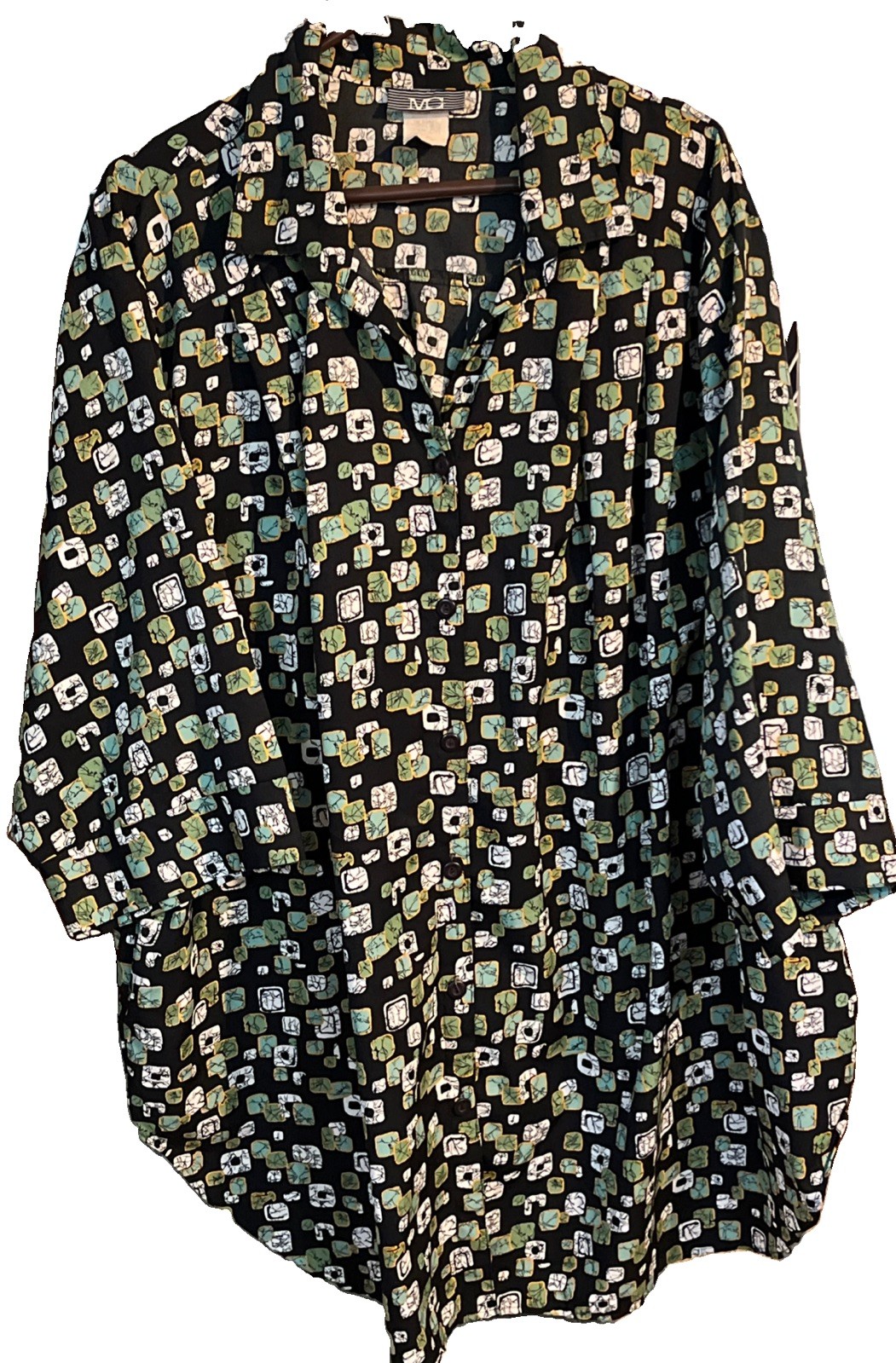 Vintage 80s Mod Maygene Blouse 3-4X Whimsigoth Avant-Garde Minimalist Quirky